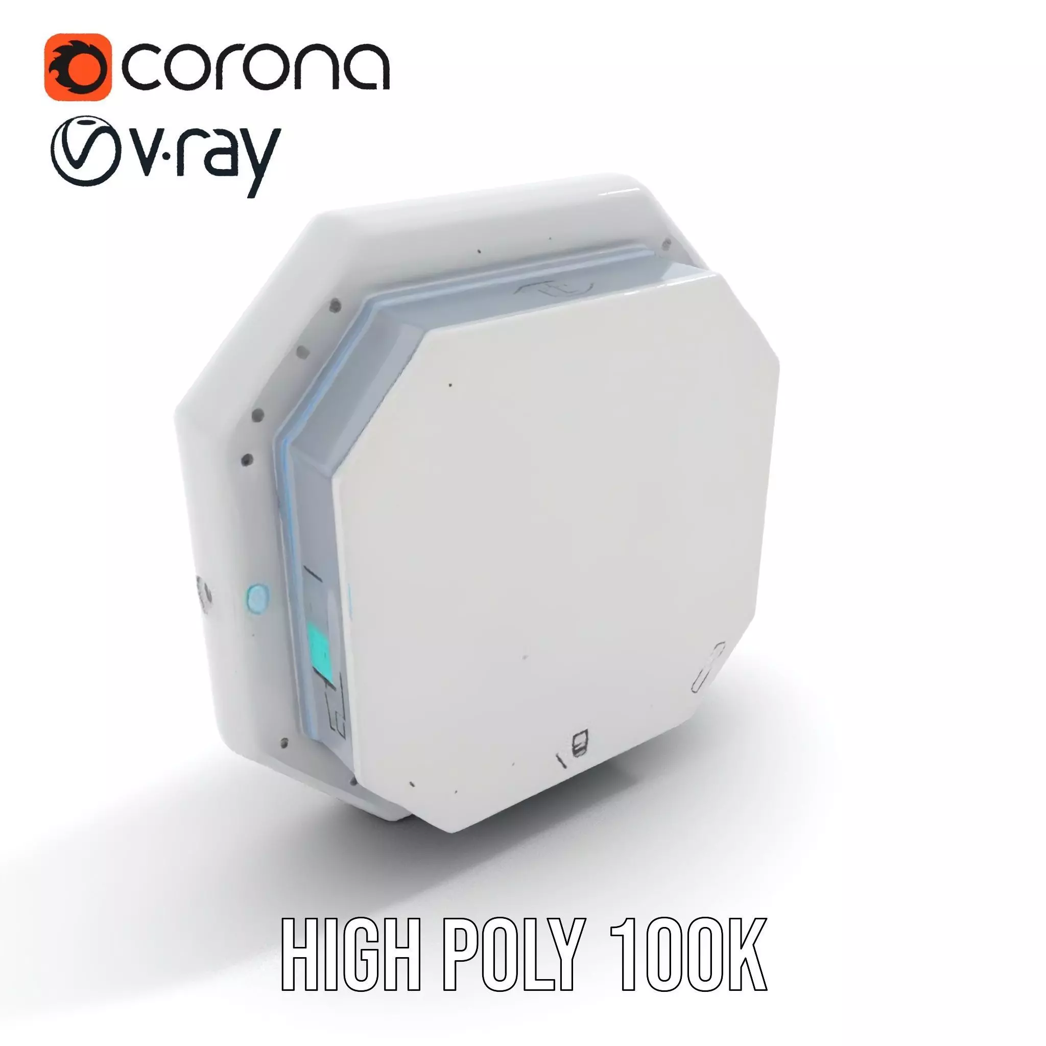 Futuristic Control Panel model pack with interactive display Low-poly 3D model_16