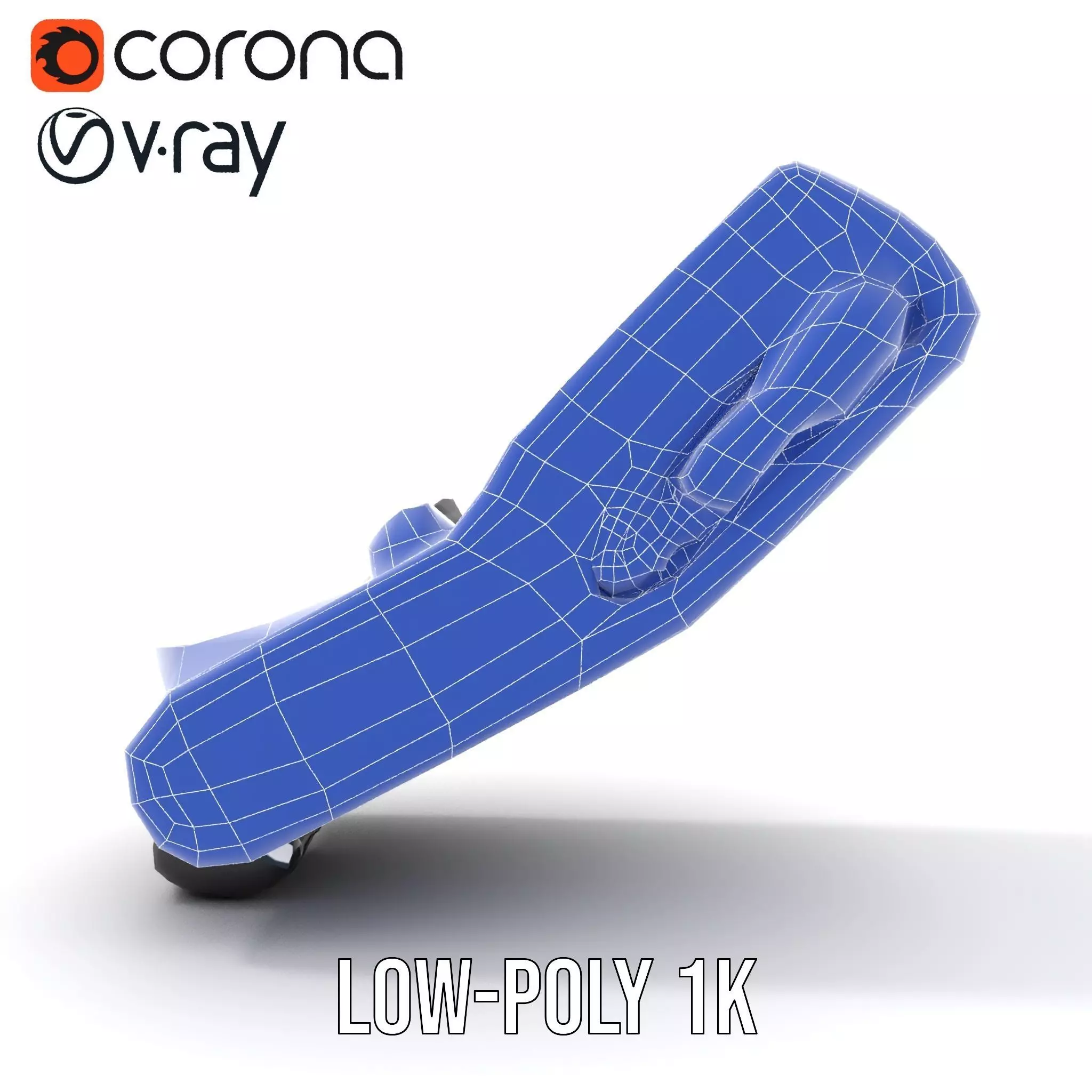 Futuristic Device Model Pack with Interface Display Low-poly 3D model_31