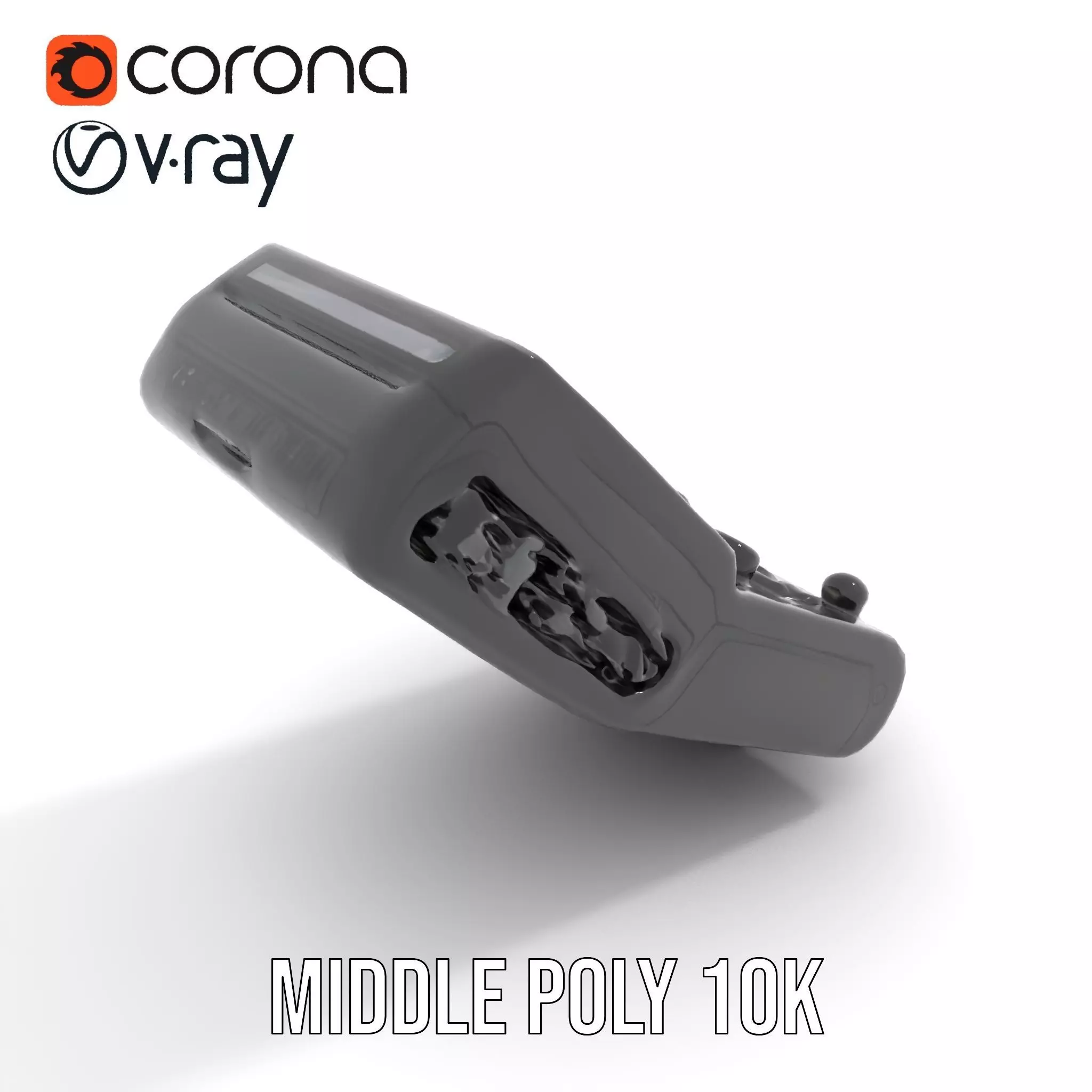 Futuristic Device Model Pack with Interface Display Low-poly 3D model_13