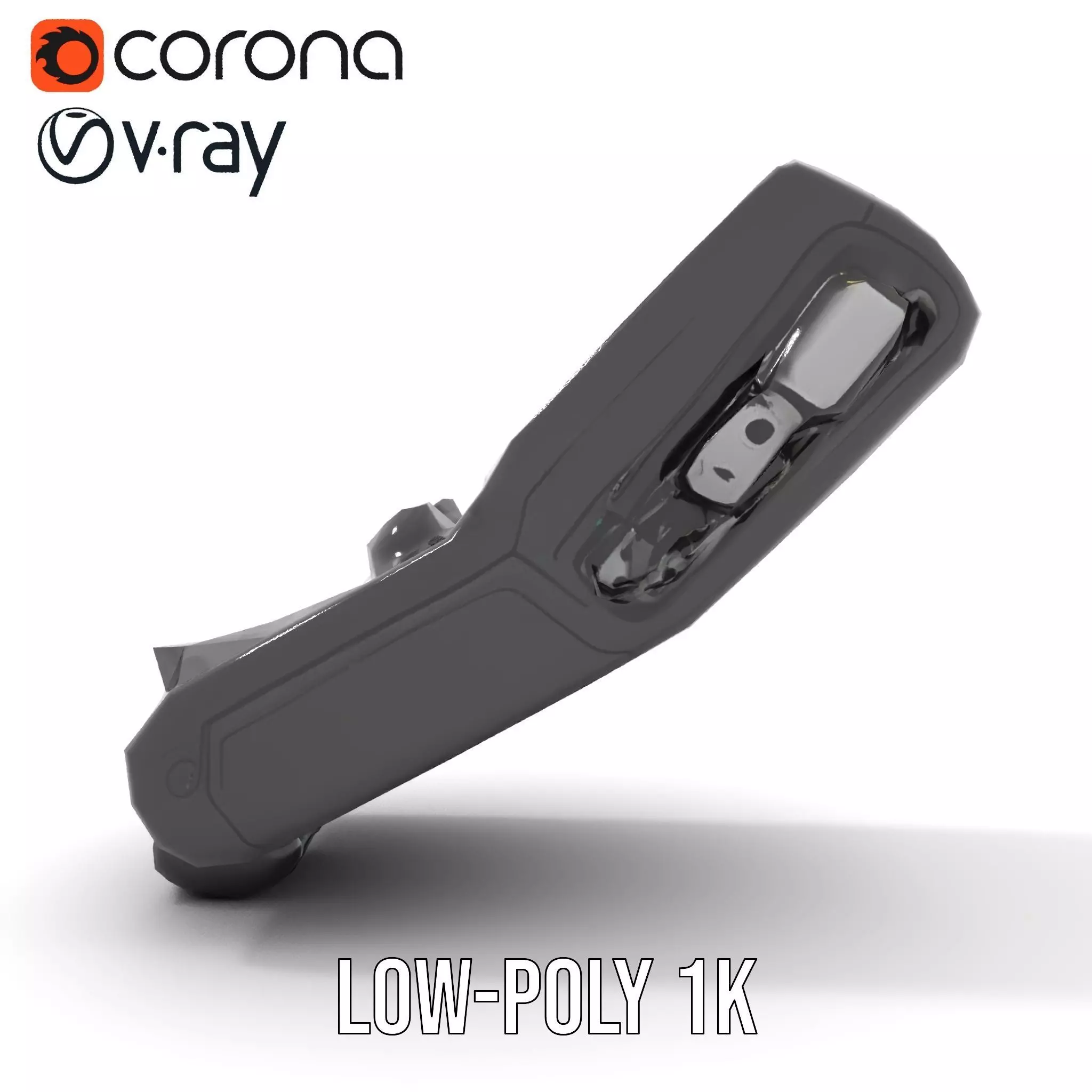 Futuristic Device Model Pack with Interface Display Low-poly 3D model_20