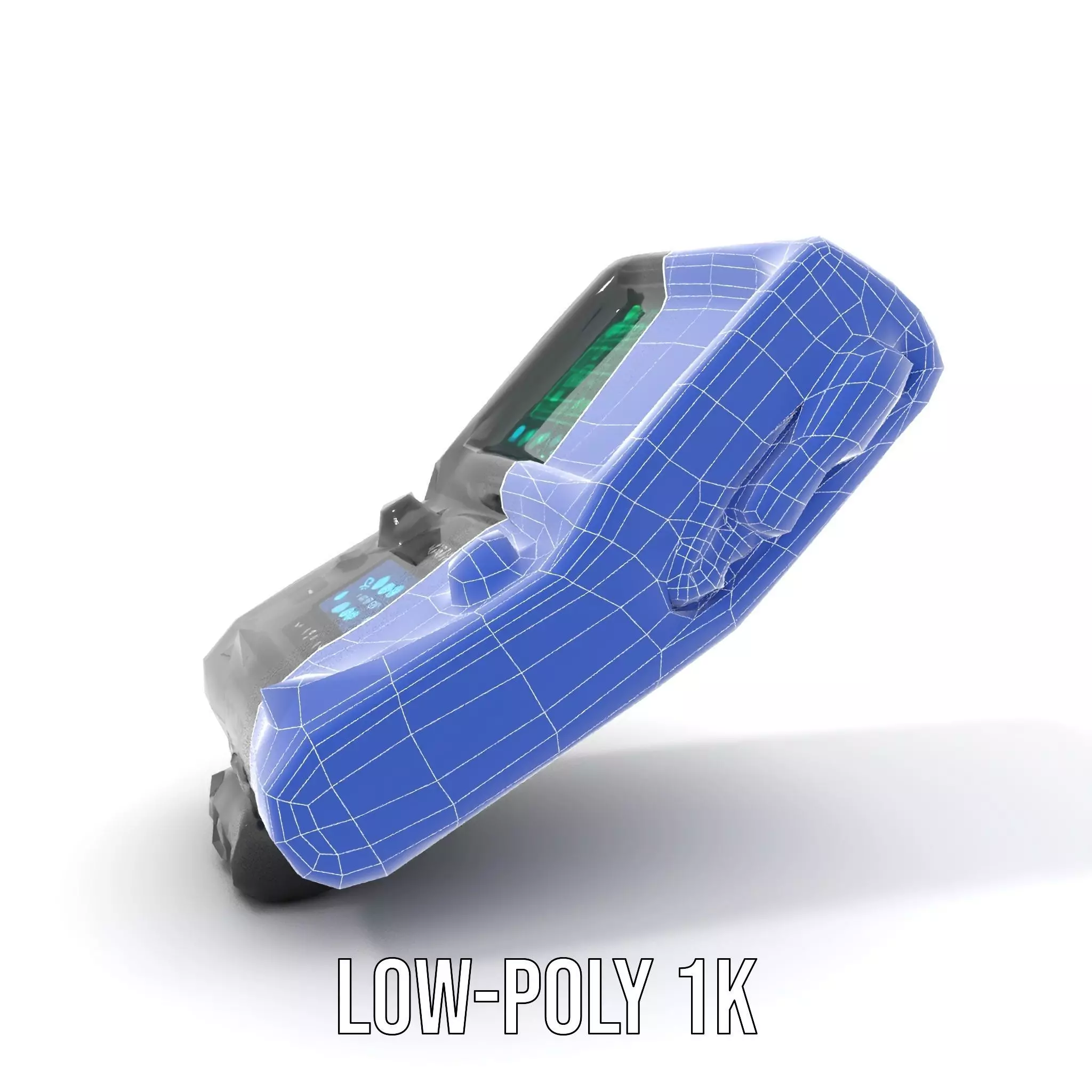 Futuristic Device Model Pack with Interface Display Low-poly 3D model_11