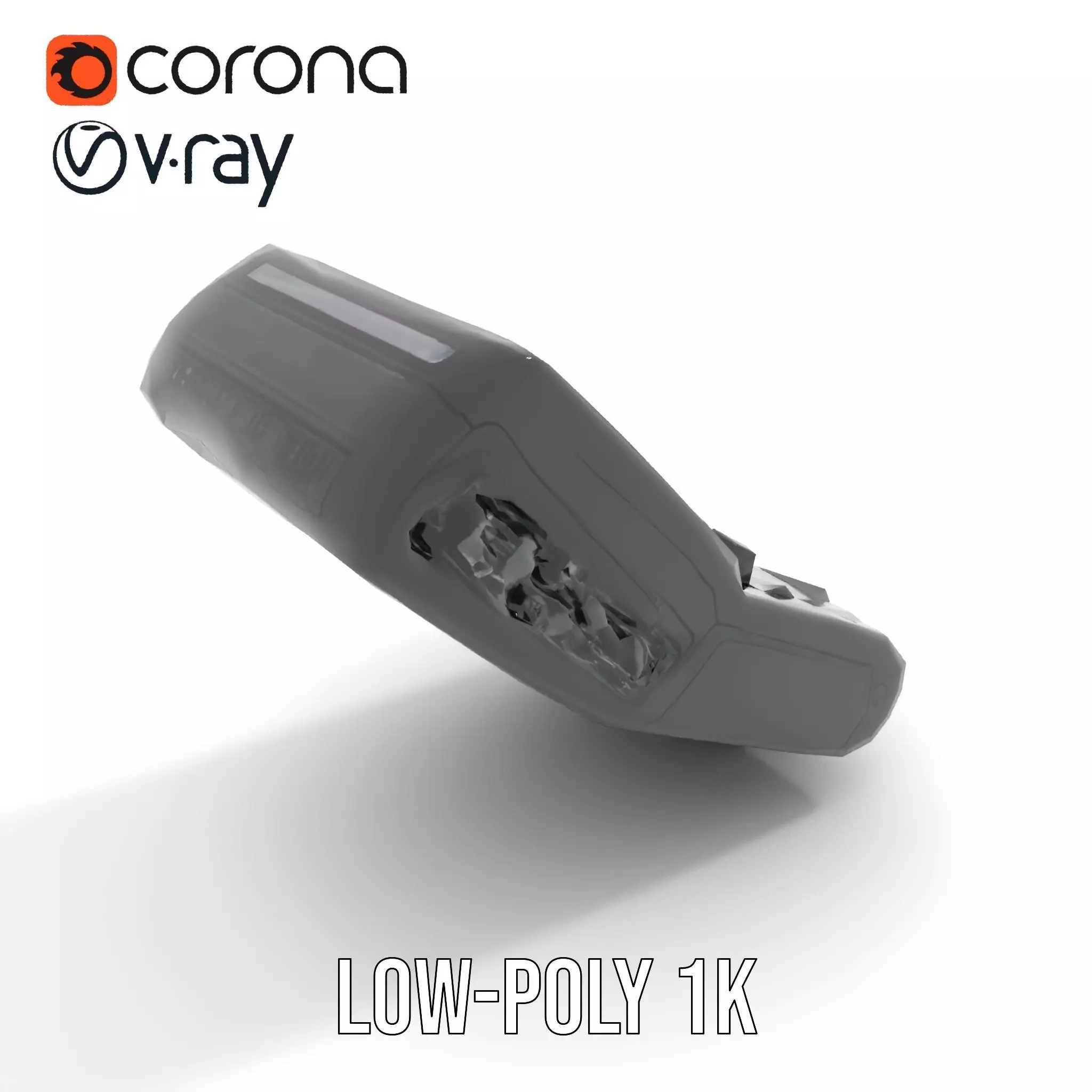 Futuristic Device Model Pack with Interface Display Low-poly 3D model_17