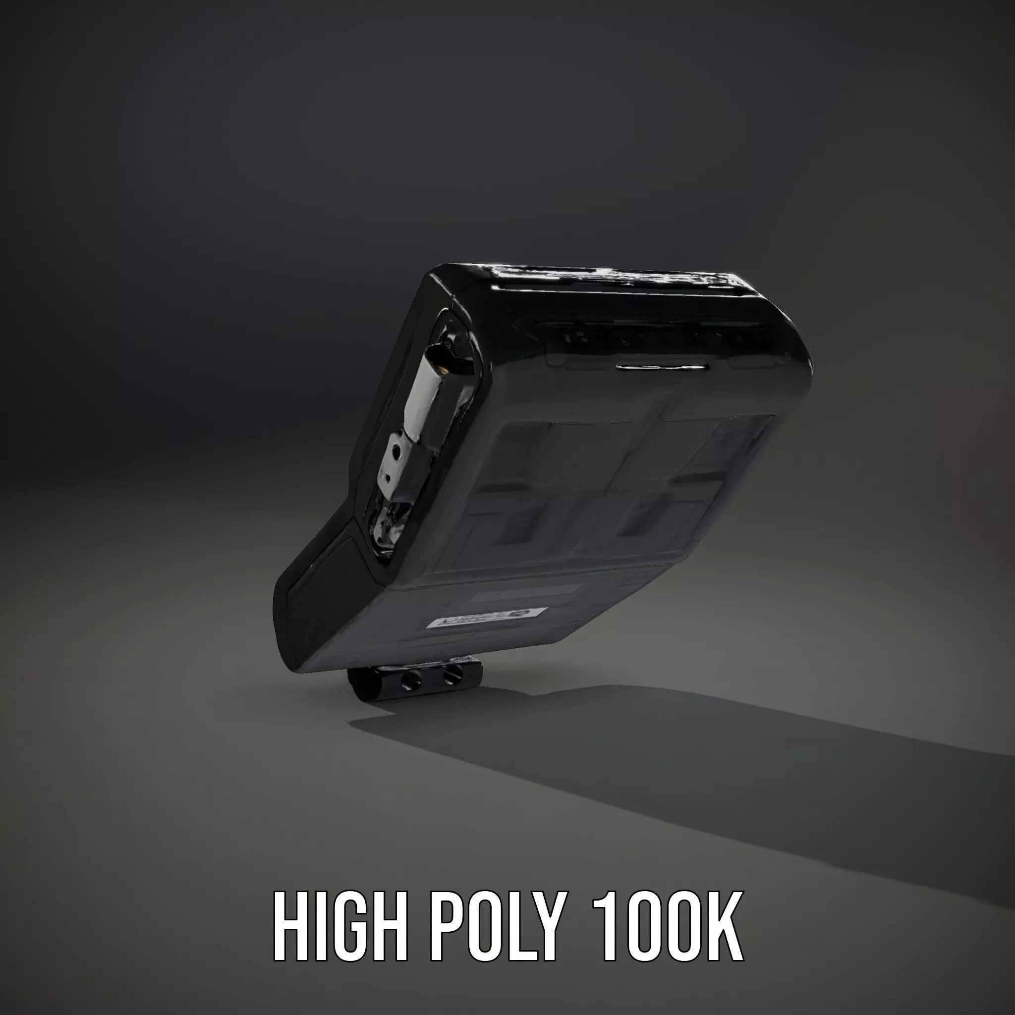 Futuristic Device Model Pack with Interface Display Low-poly 3D model_15
