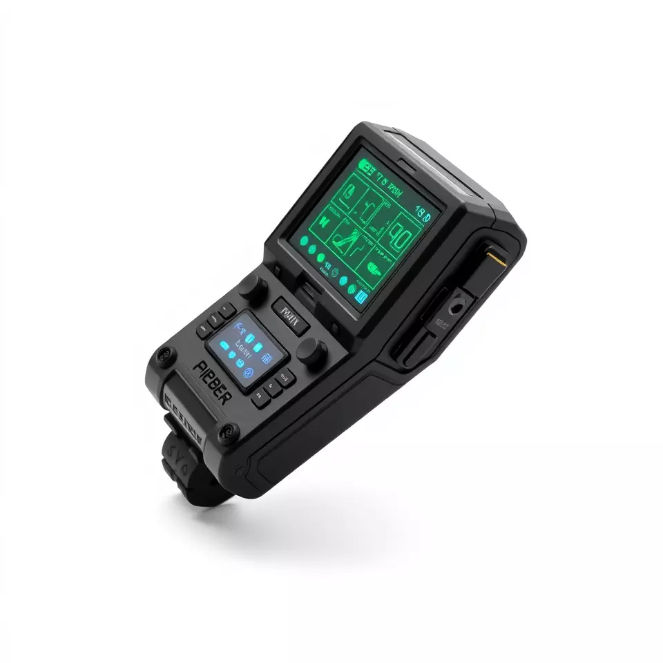 Futuristic Device Model Pack with Interface Display Low-poly 3D model_3