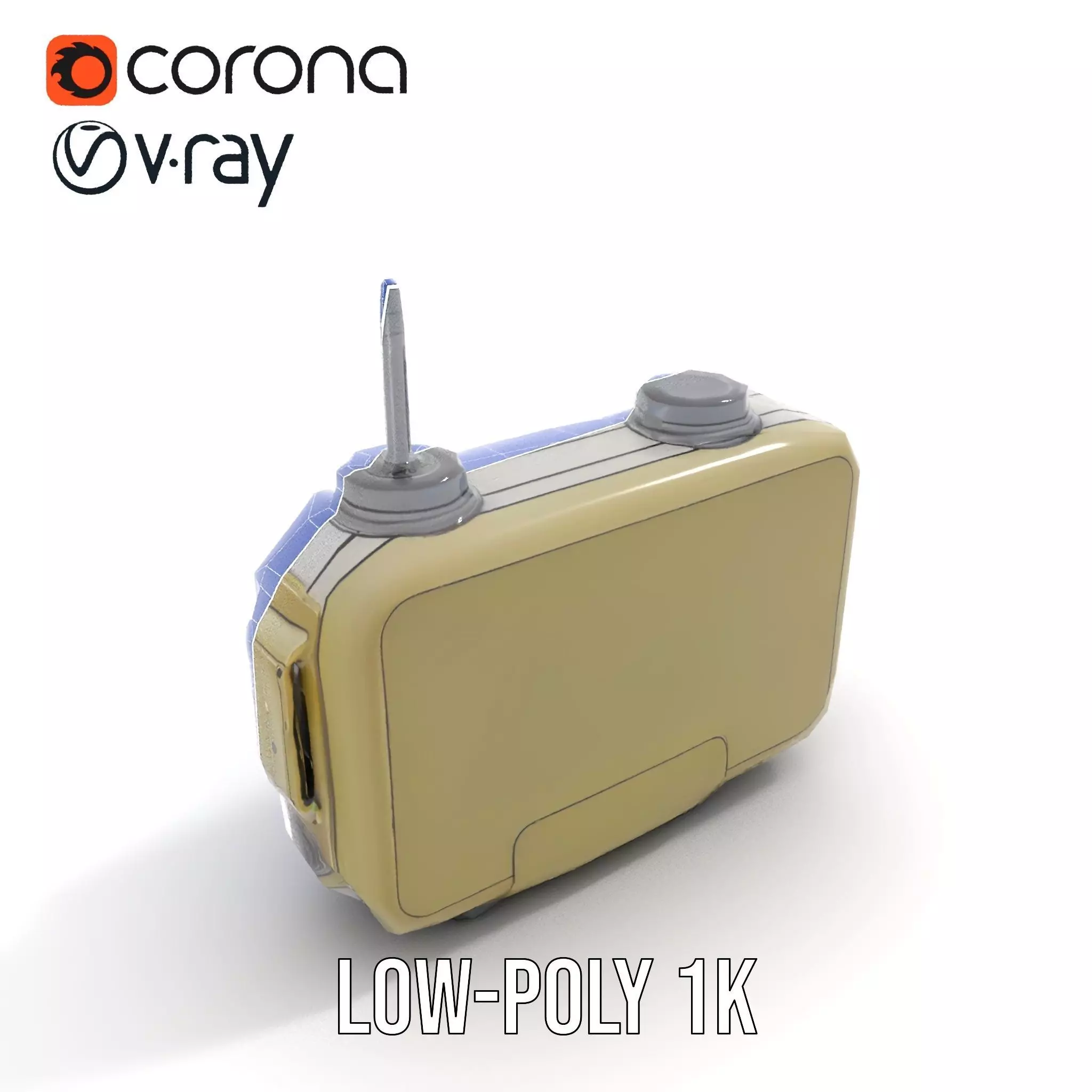 Portable Military Radar Device model pack Low-poly 3D model_15