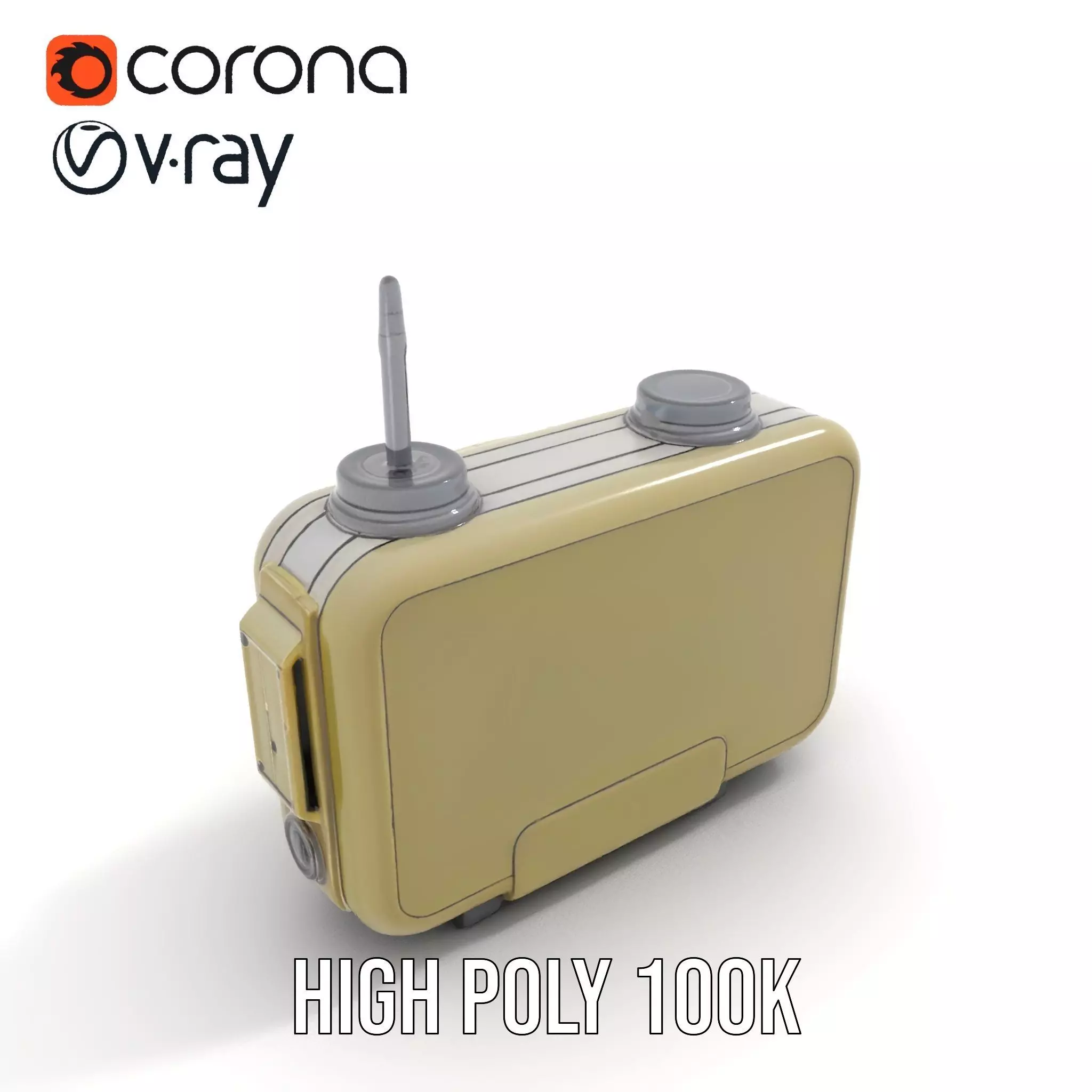 Portable Military Radar Device model pack Low-poly 3D model_16
