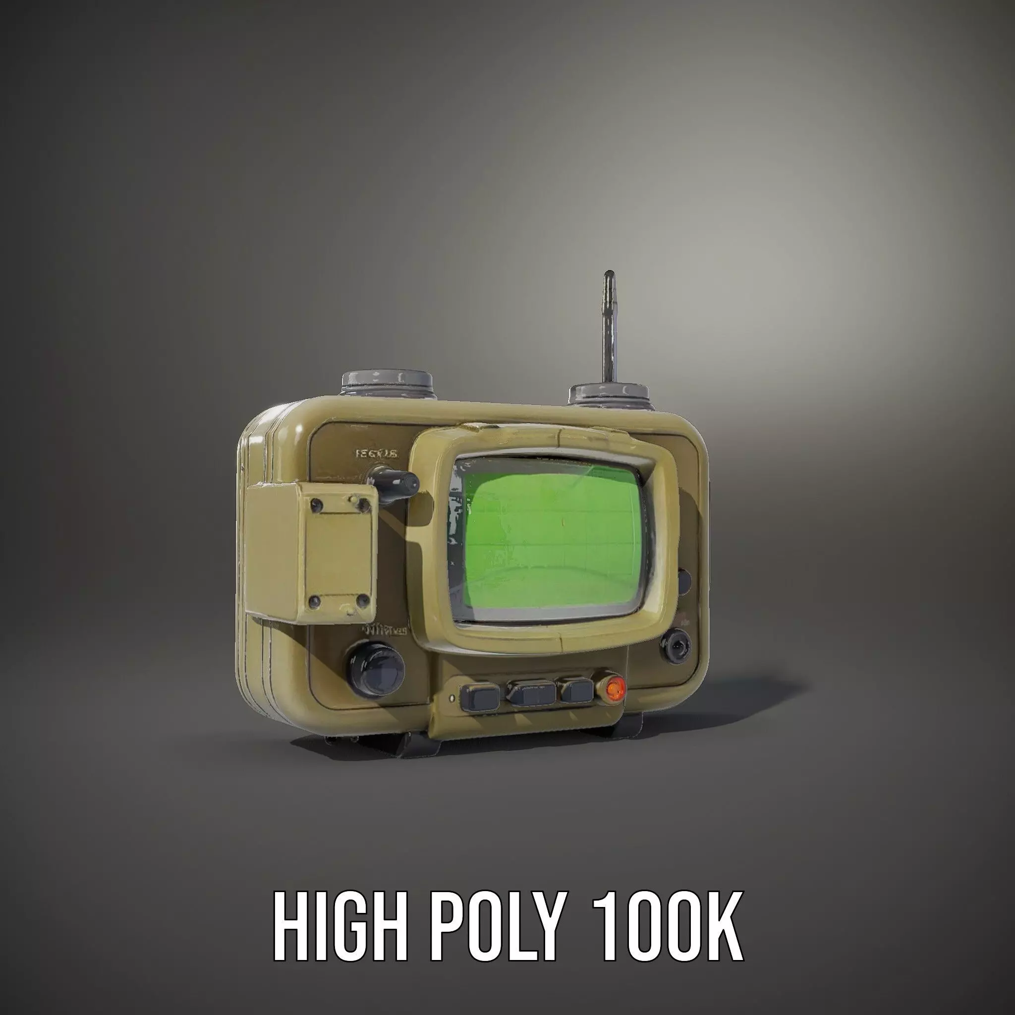 Portable Military Radar Device model pack Low-poly 3D model_9
