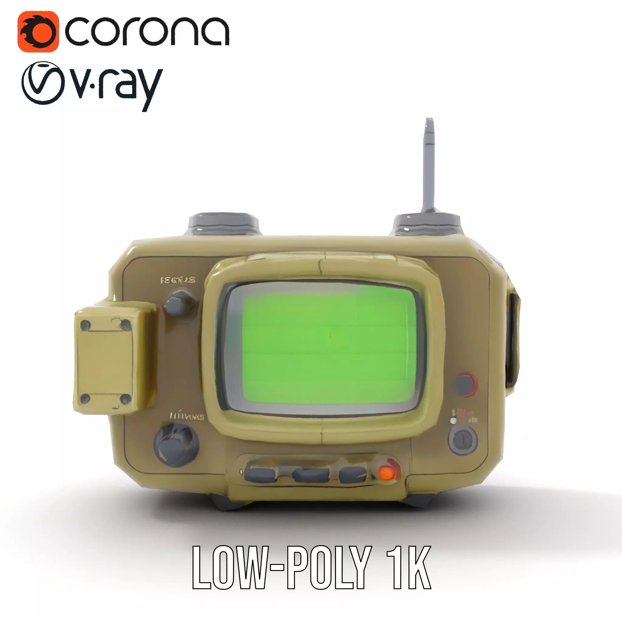 Portable Military Radar Device model pack Low-poly 3D model_8