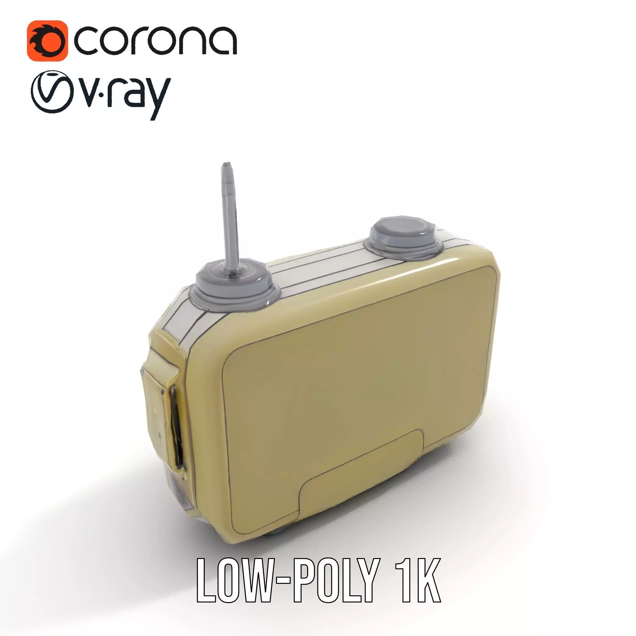 Portable Military Radar Device model pack Low-poly 3D model_10