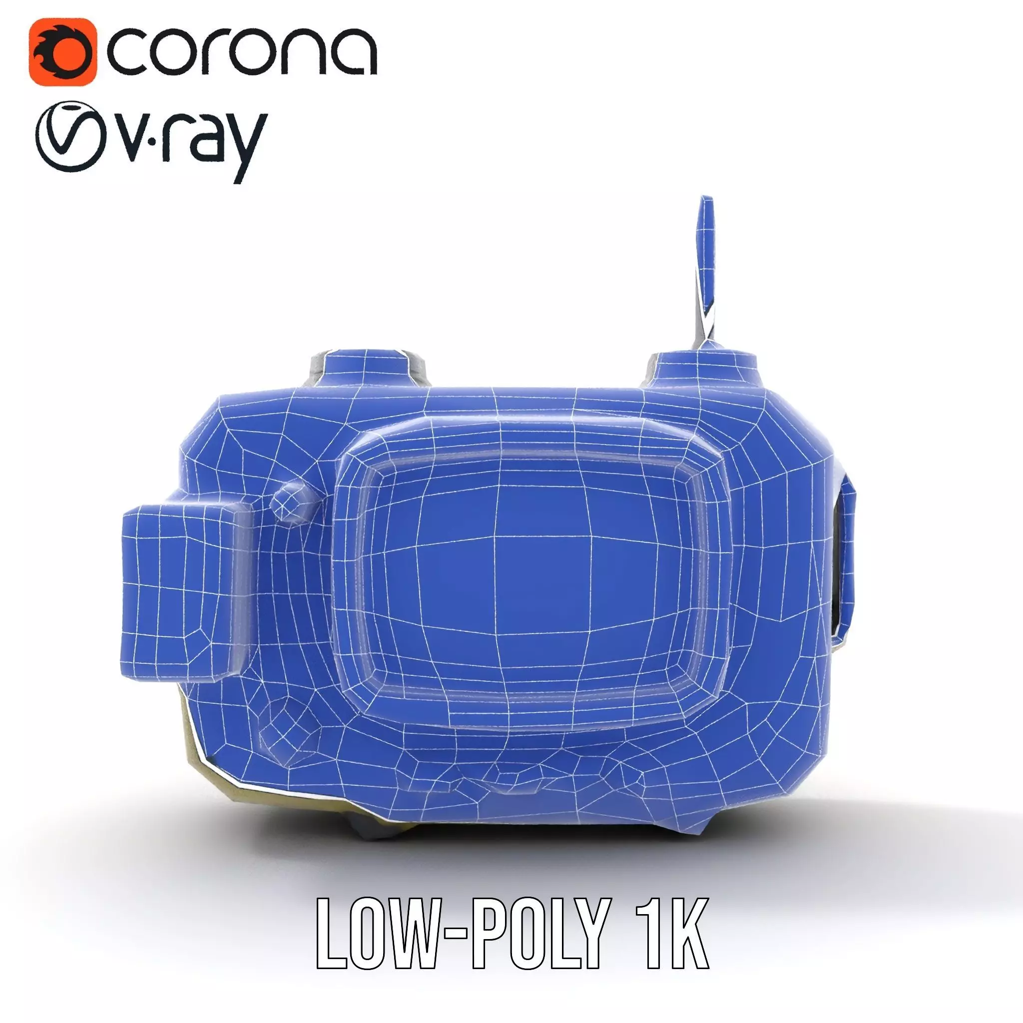 Portable Military Radar Device model pack Low-poly 3D model_26