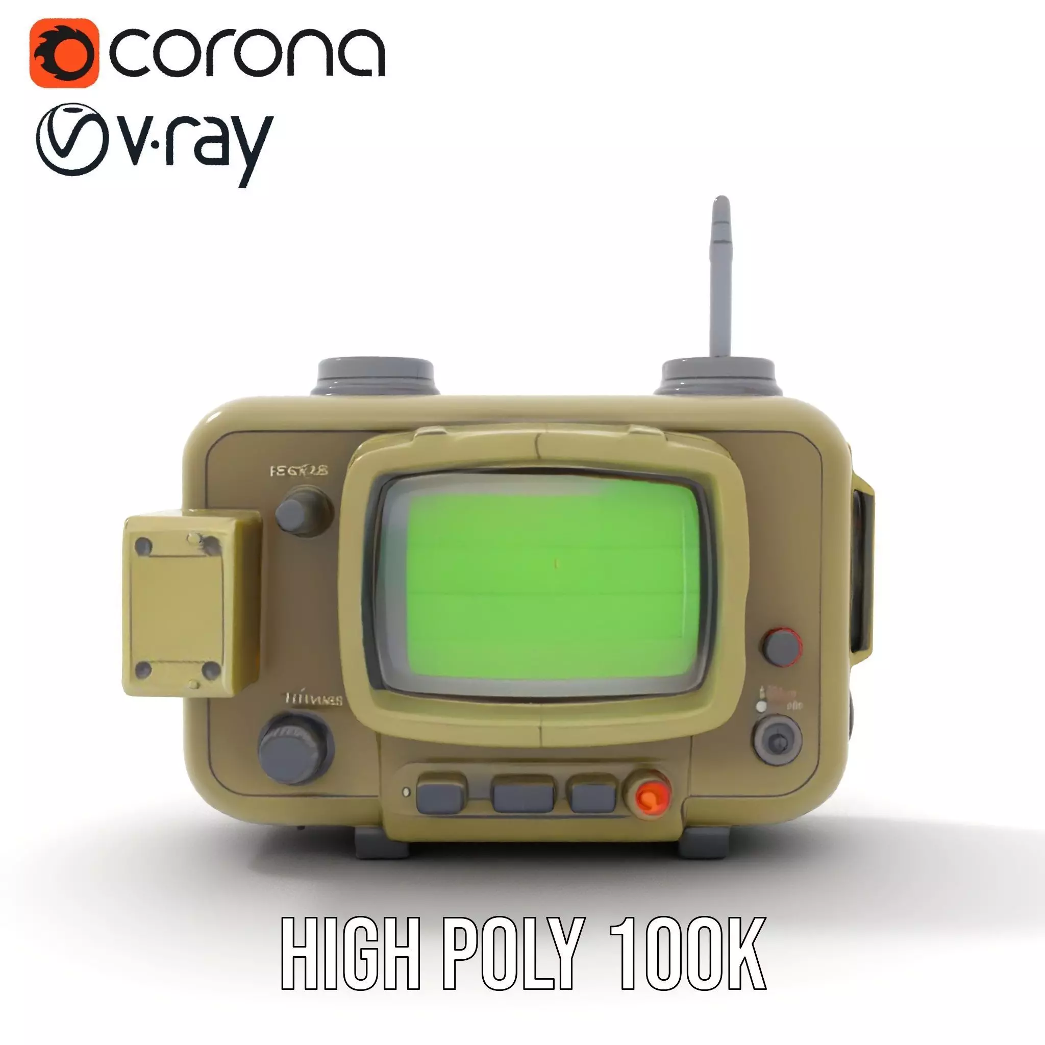 Portable Military Radar Device model pack Low-poly 3D model_35