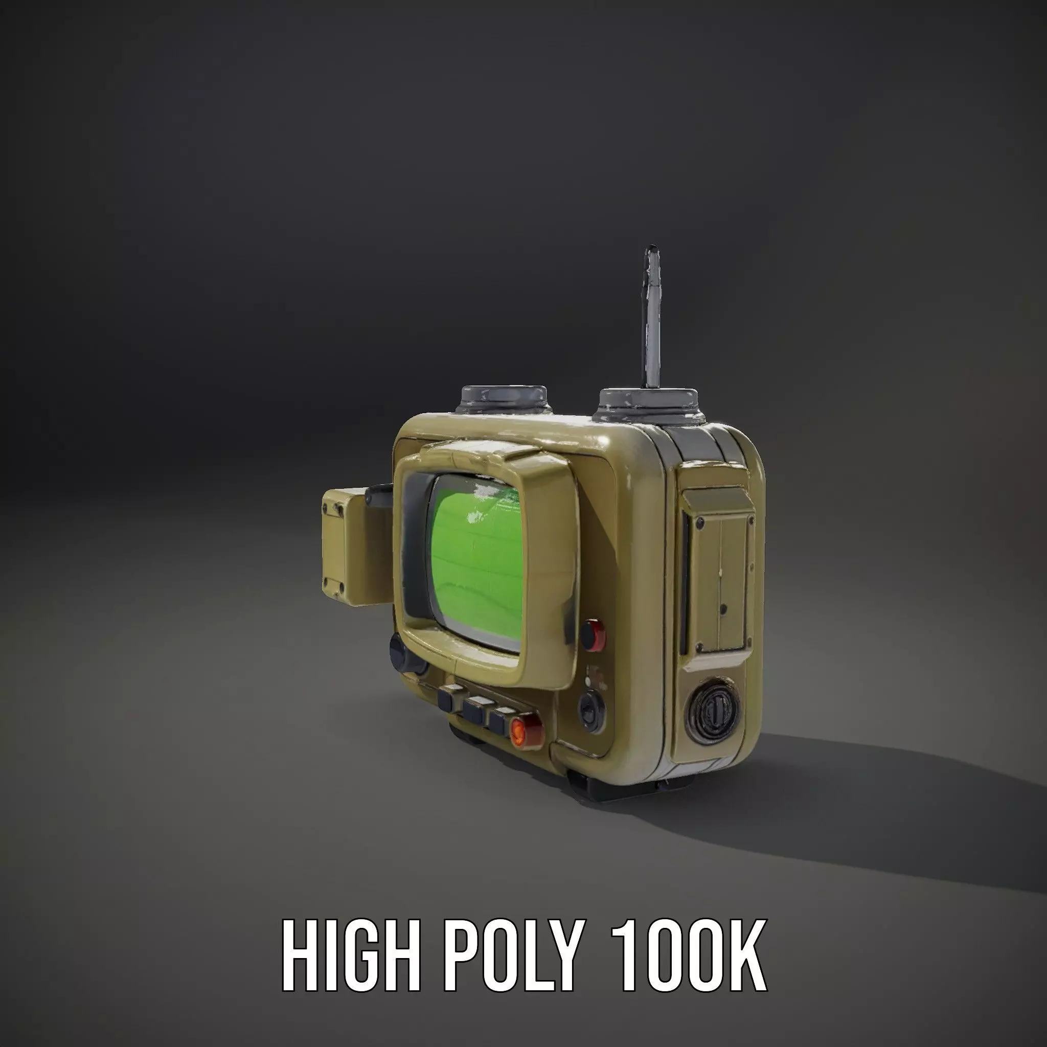 Portable Military Radar Device model pack Low-poly 3D model_11