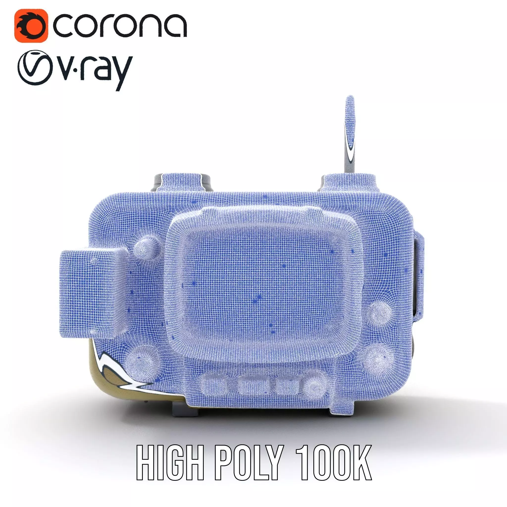 Portable Military Radar Device model pack Low-poly 3D model_30