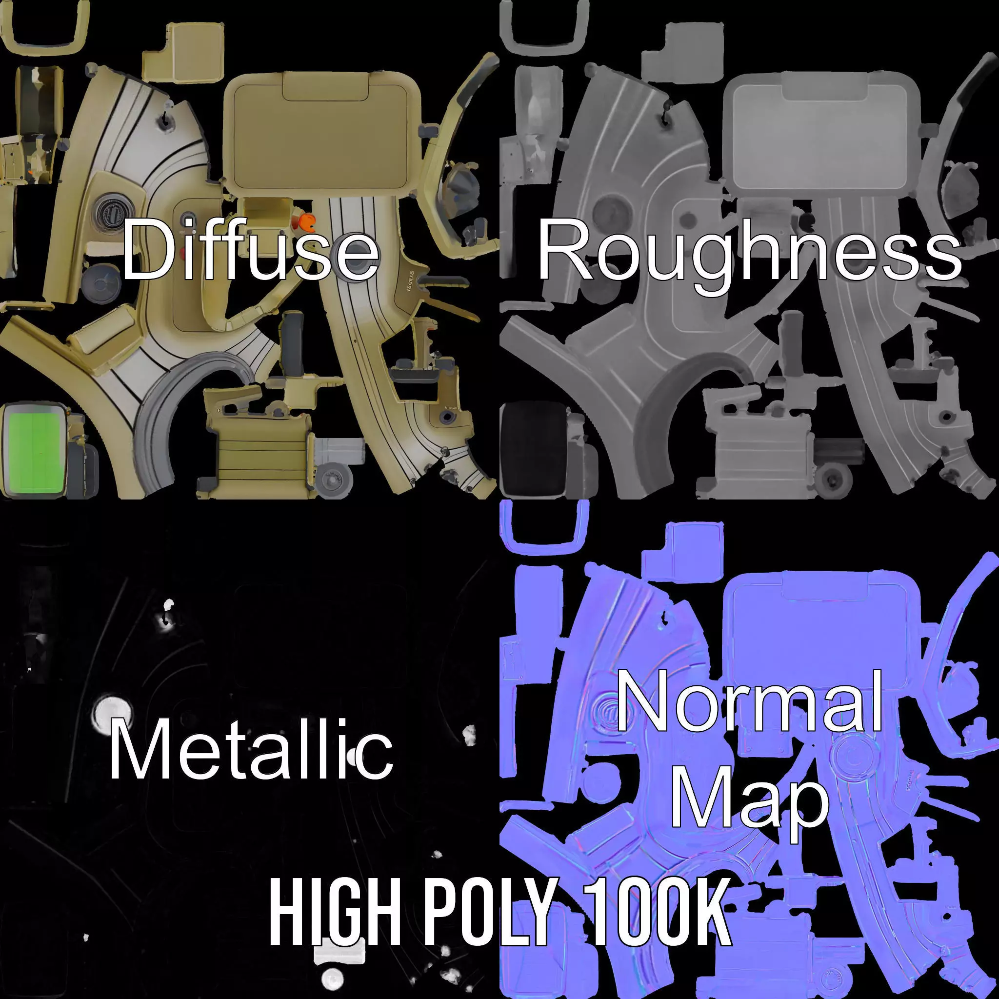 Portable Military Radar Device model pack Low-poly 3D model_4