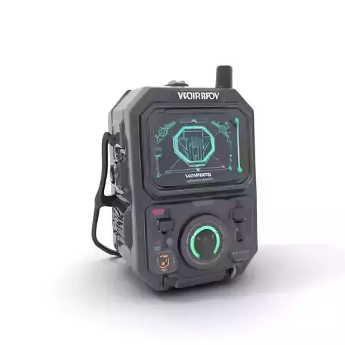 Futuristic Control Device Model Pack Low-poly 3D model