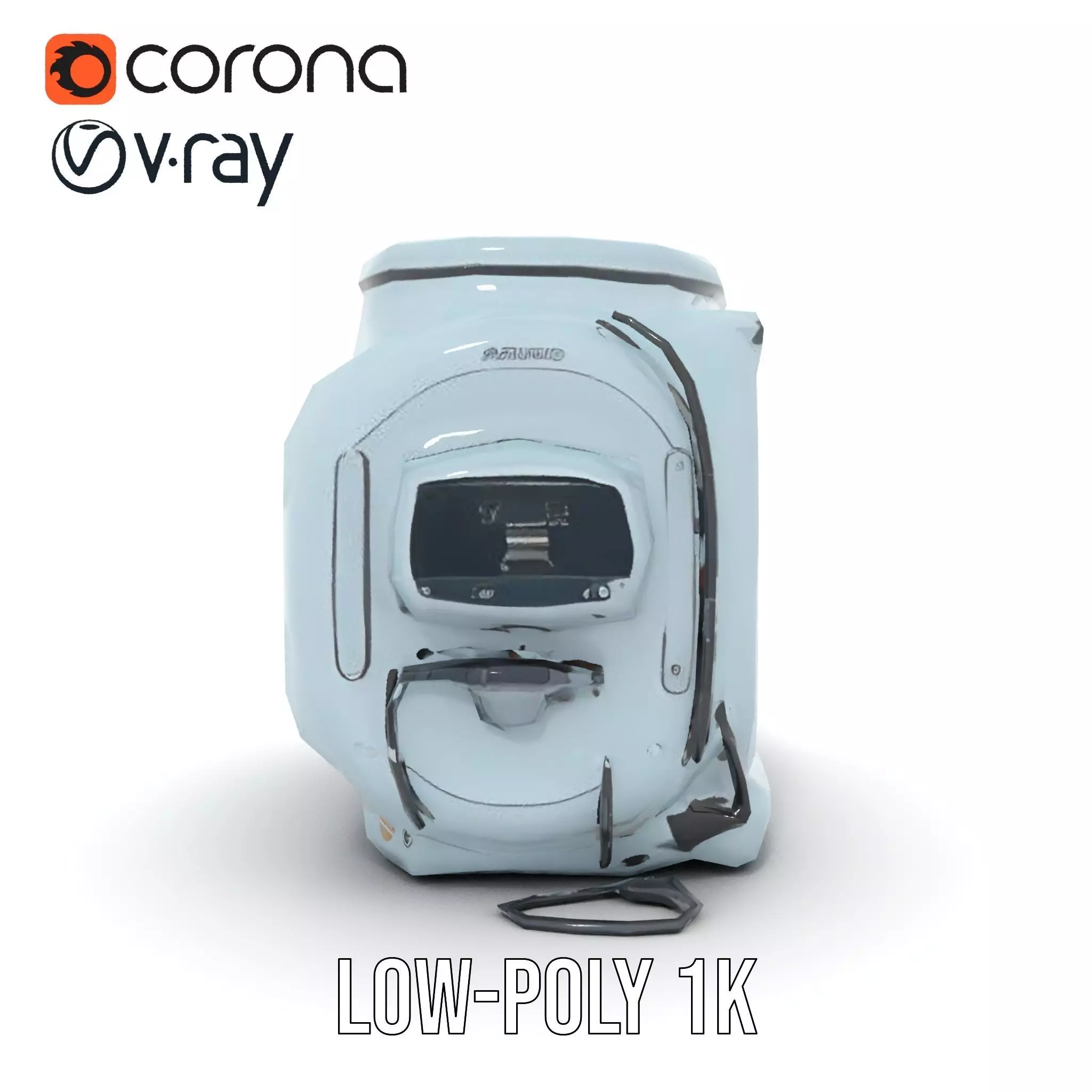 Futuristic Oven Appliance Model Pack Low-poly 3D model_23