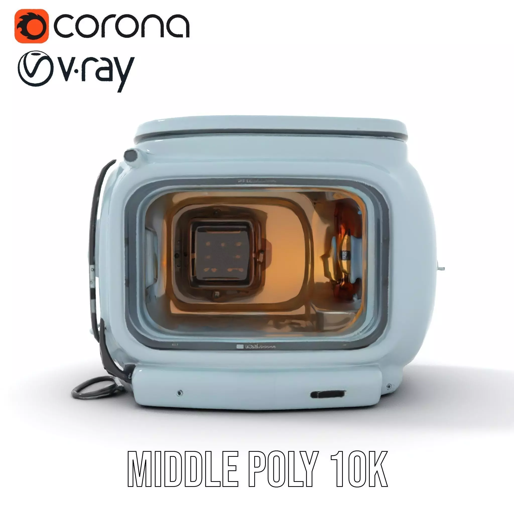 Futuristic Oven Appliance Model Pack Low-poly 3D model_7