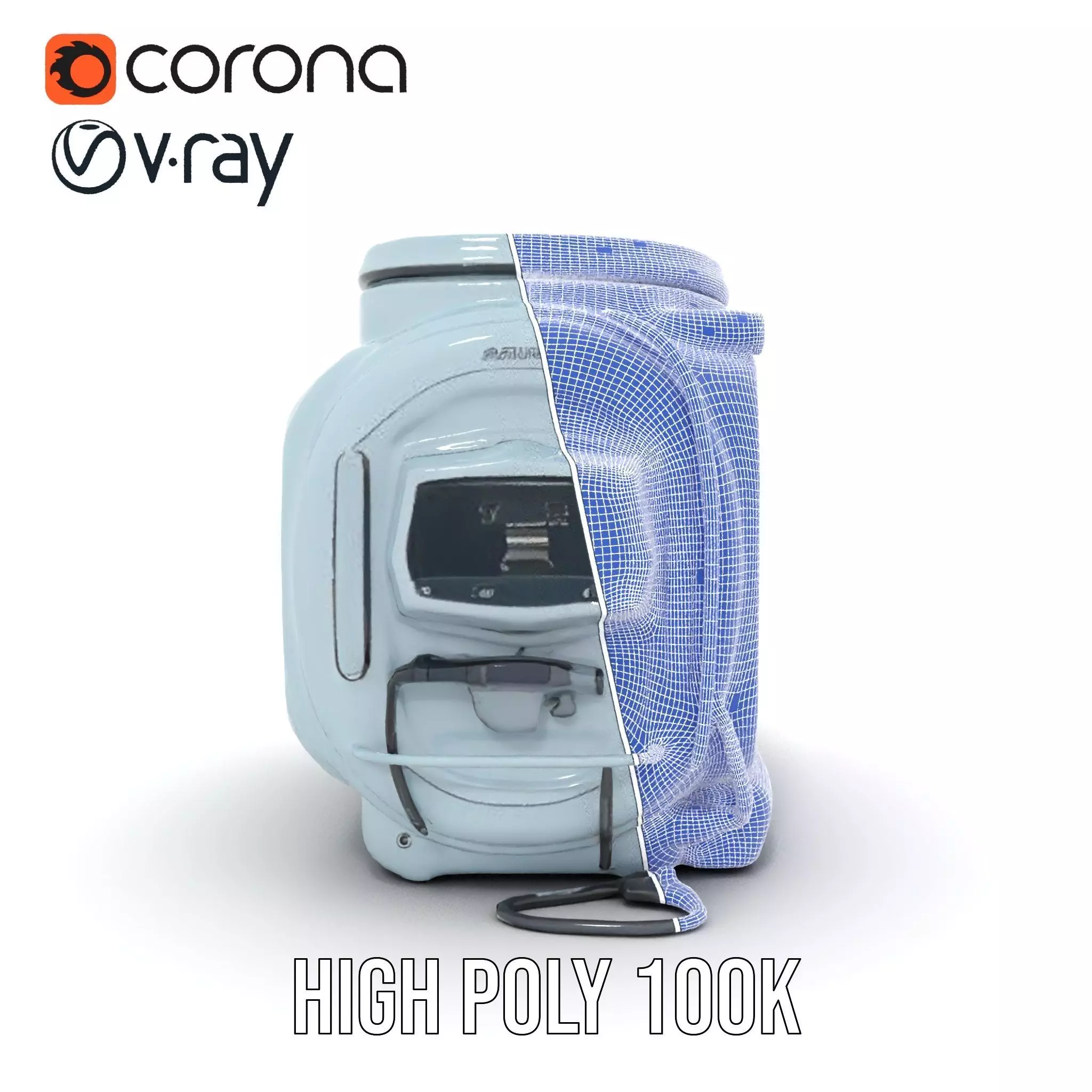 Futuristic Oven Appliance Model Pack Low-poly 3D model_30