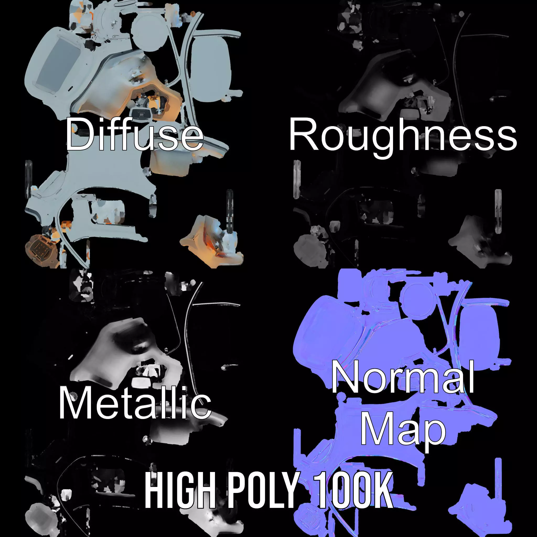 Futuristic Oven Appliance Model Pack Low-poly 3D model_4