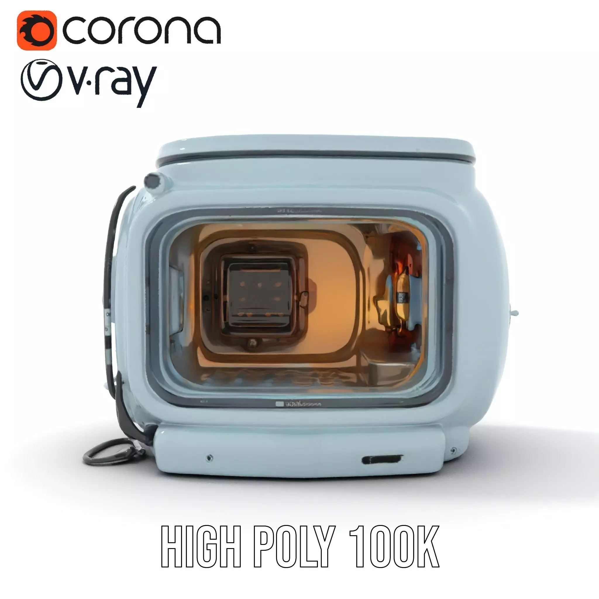 Futuristic Oven Appliance Model Pack Low-poly 3D model_16