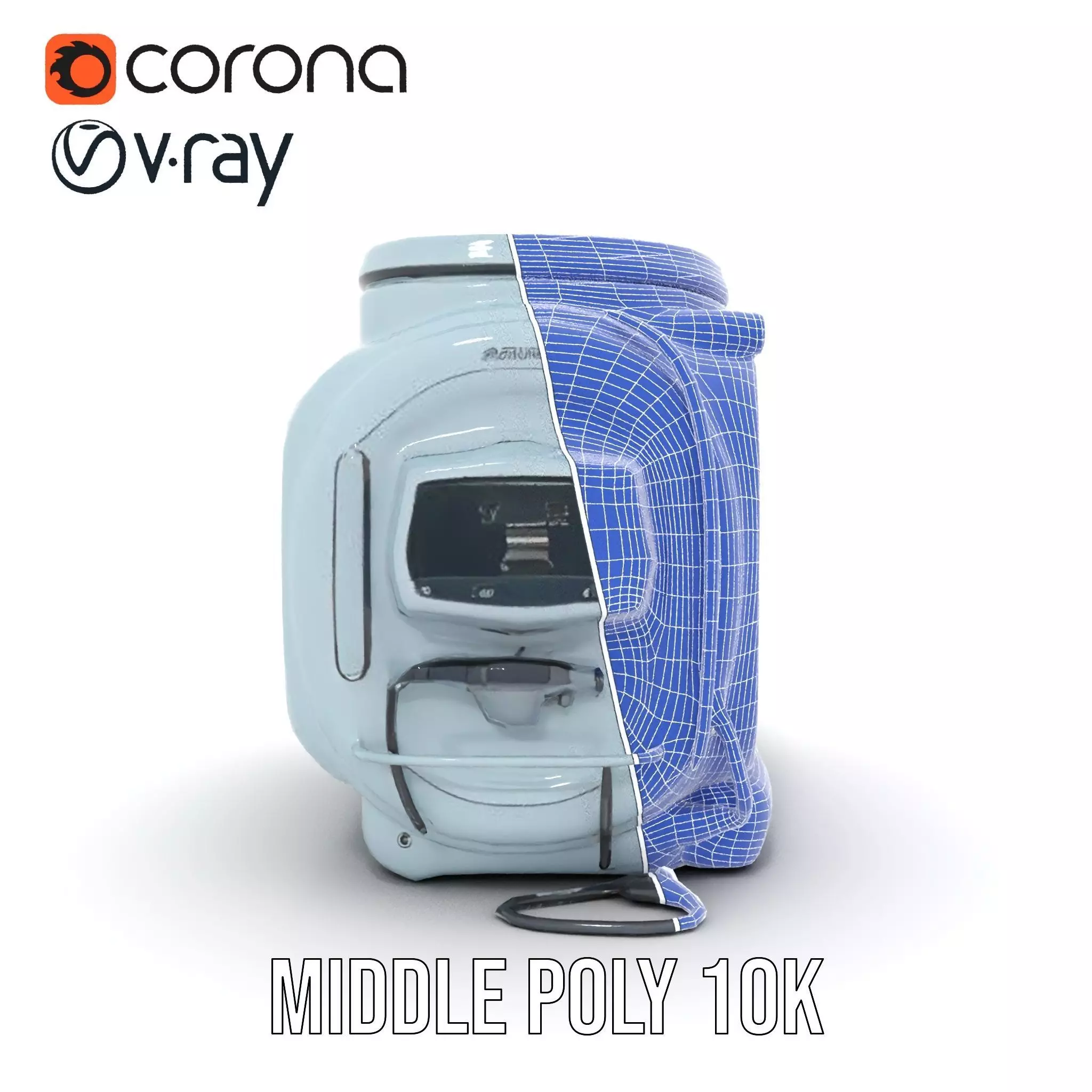 Futuristic Oven Appliance Model Pack Low-poly 3D model_31