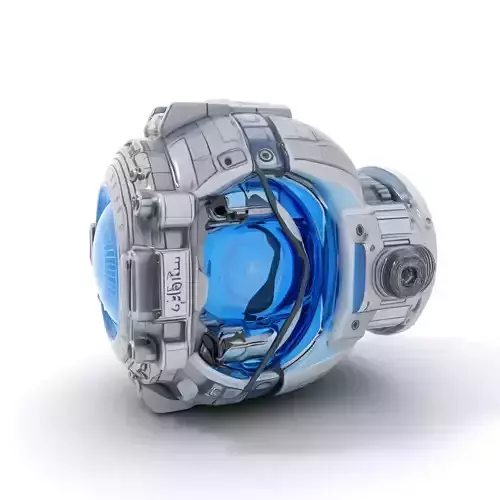 Futuristic Tech Module model pack with blue illumination