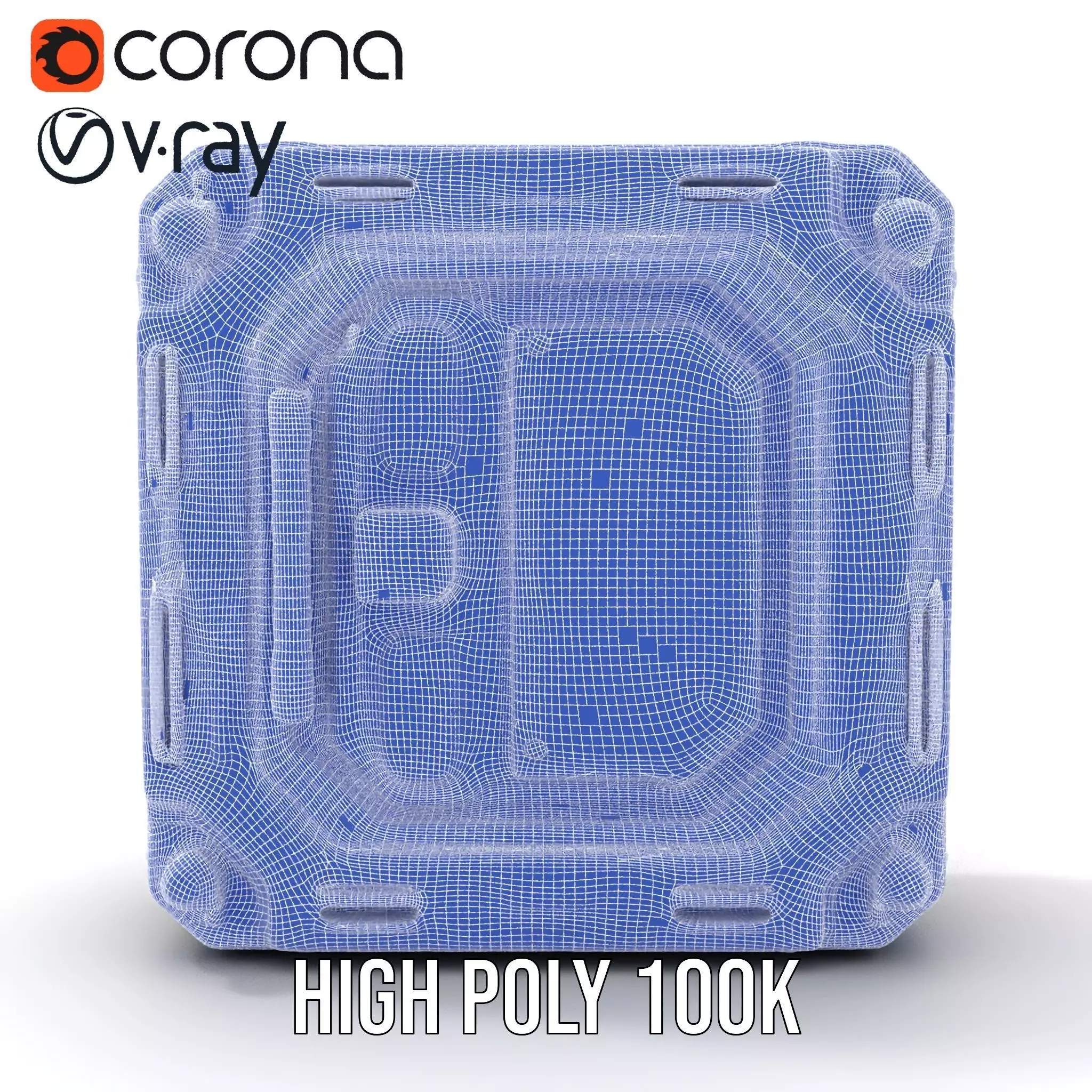 Futuristic SciFi Door model pack with LED strips Low-poly 3D model_34