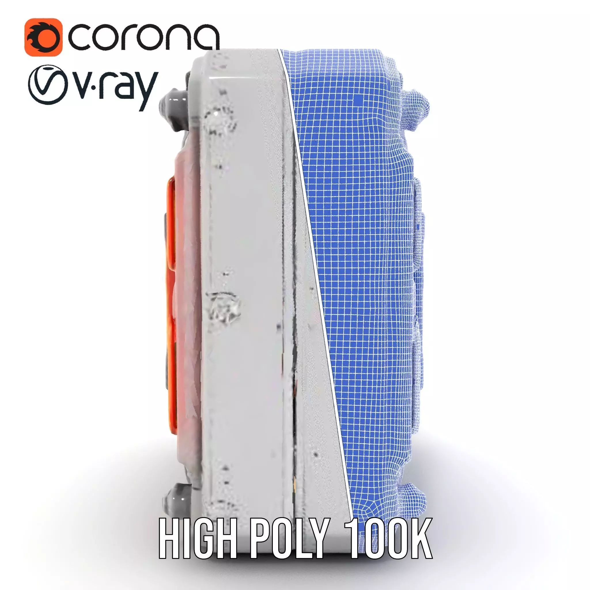 Futuristic SciFi Door model pack with LED strips Low-poly 3D model_35