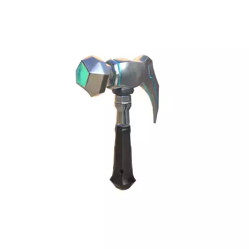 Sci-fi energy hammer 3d model Low-poly 3D model