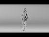 S00092 Pregnant Woman Holding Teddy Bear 3D print model_1