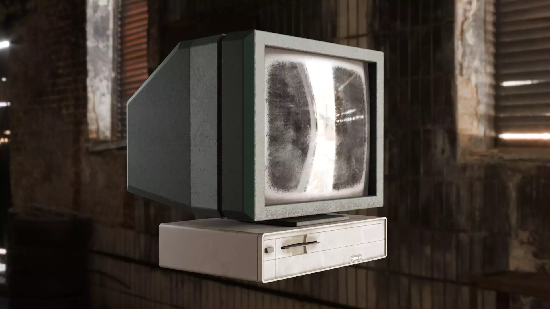80s nostalgia Crt tv and computer 3D model