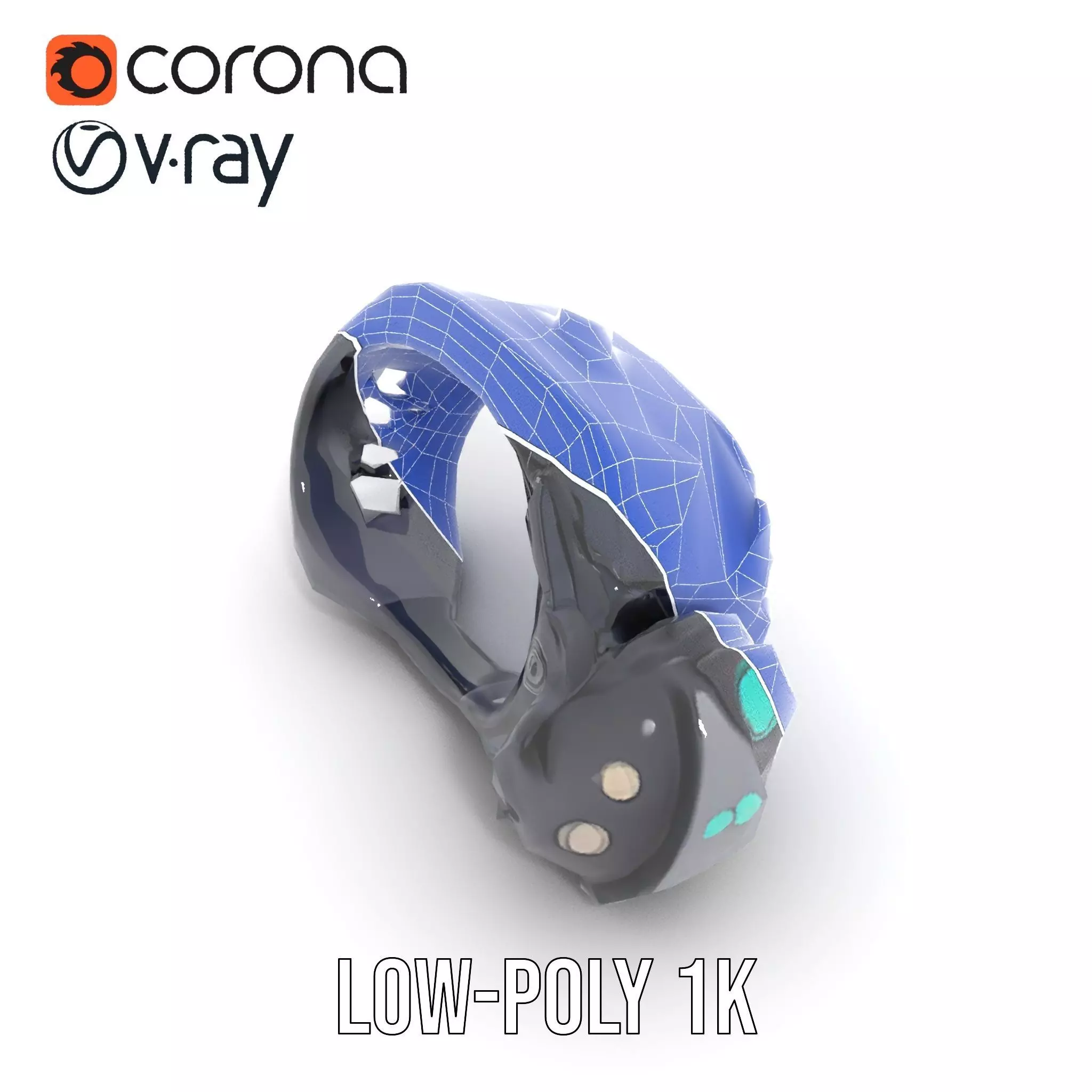 Futuristic Electronic Wristband Model Pack Low-poly 3D model_29