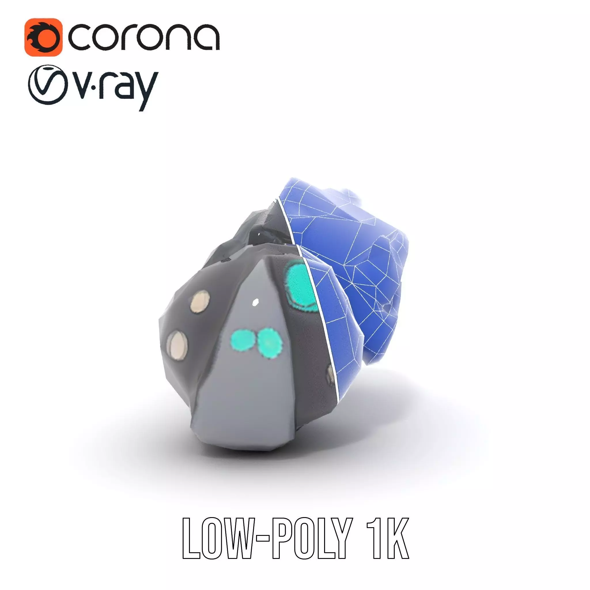 Futuristic Electronic Wristband Model Pack Low-poly 3D model_18