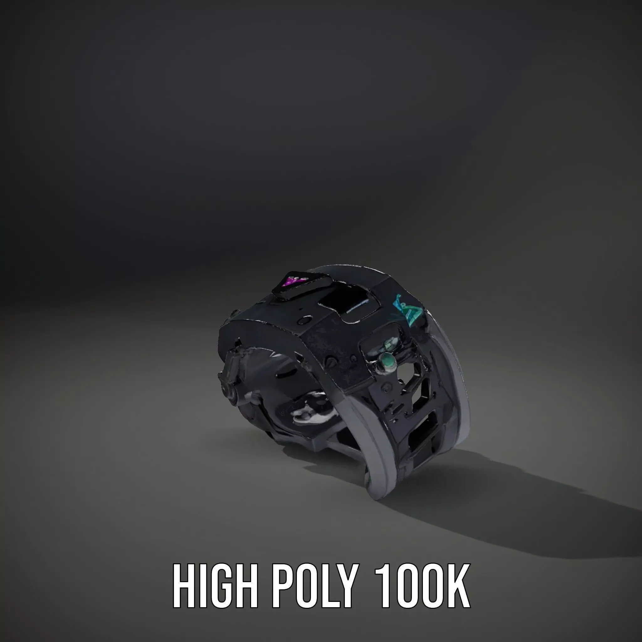 Futuristic Electronic Wristband Model Pack Low-poly 3D model_9