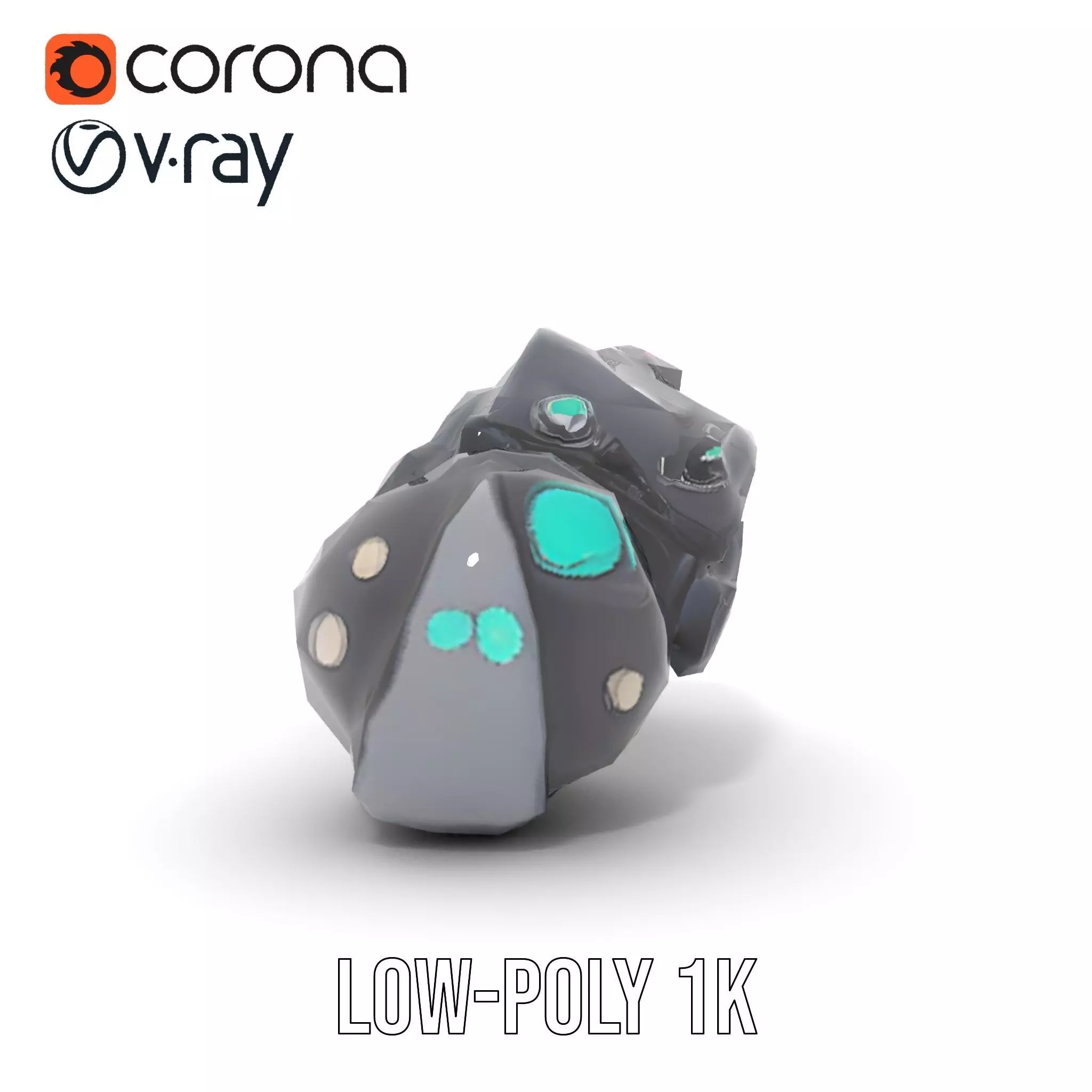 Futuristic Electronic Wristband Model Pack Low-poly 3D model_20