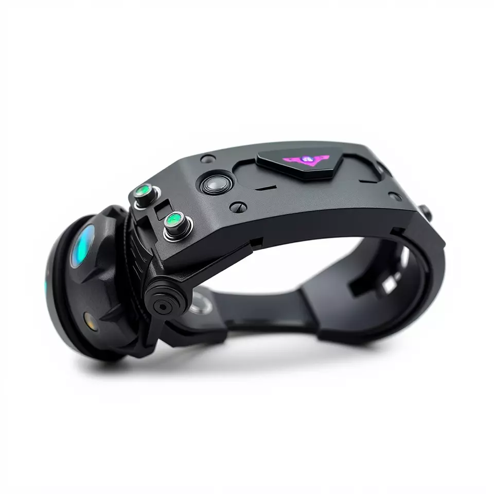Futuristic Electronic Wristband Model Pack Low-poly 3D model_3