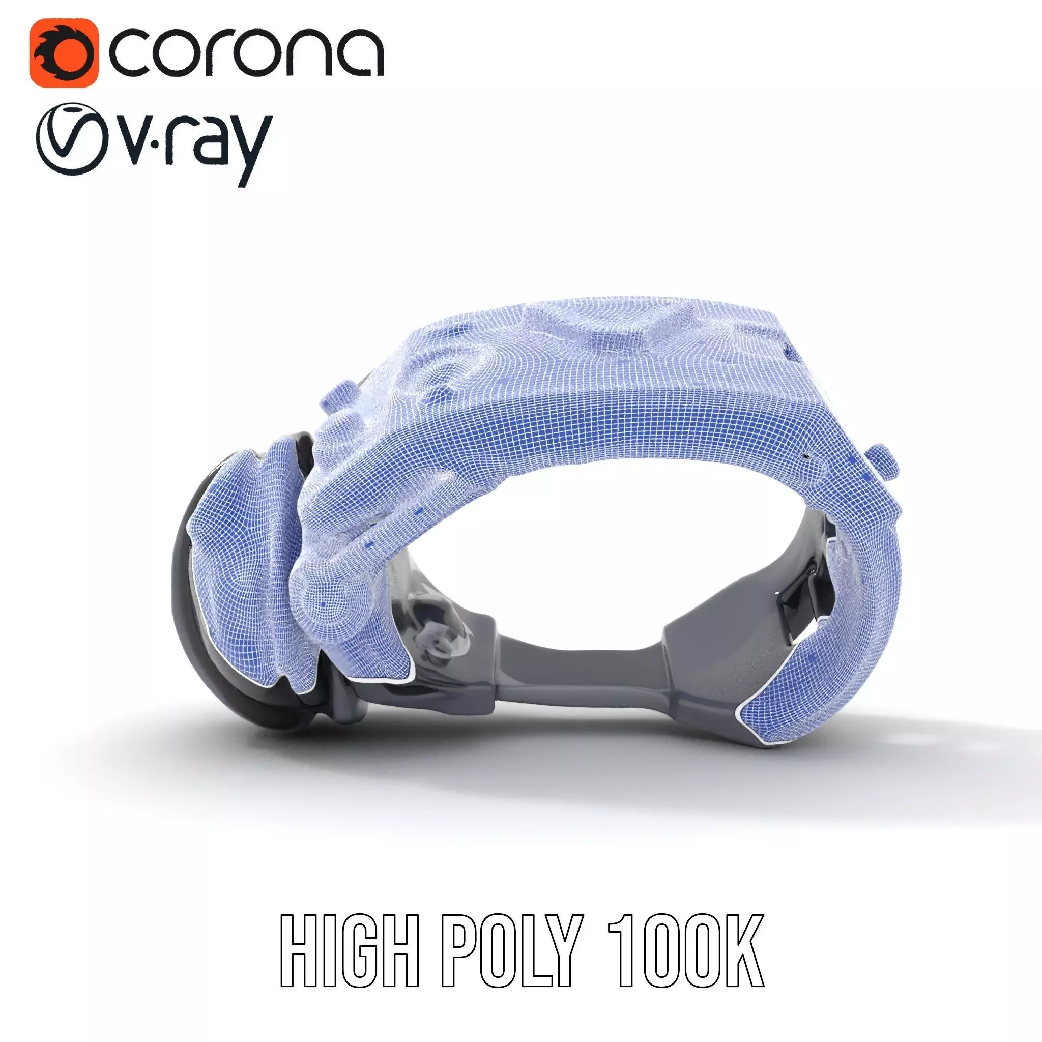 Futuristic Electronic Wristband Model Pack Low-poly 3D model_34