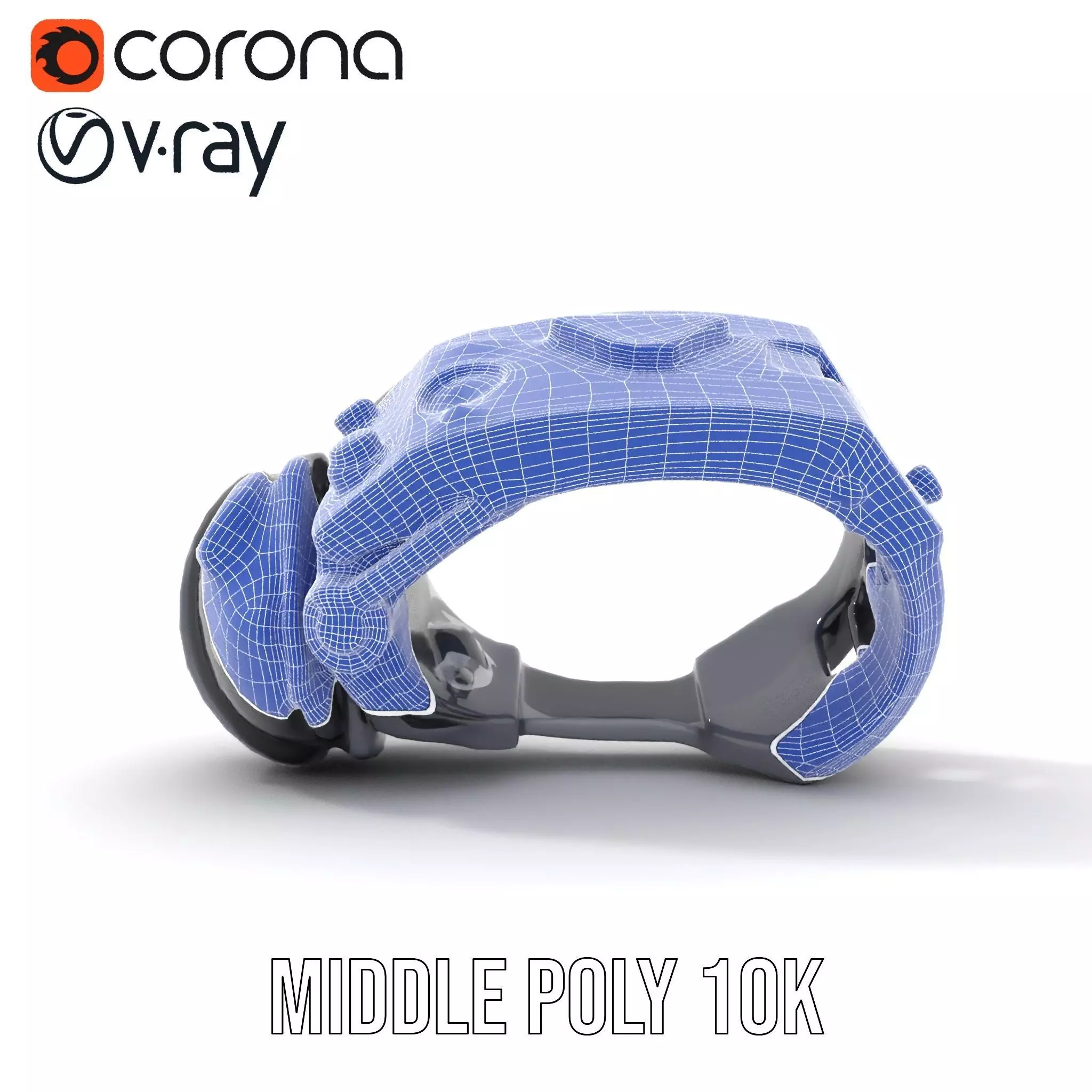 Futuristic Electronic Wristband Model Pack Low-poly 3D model_31