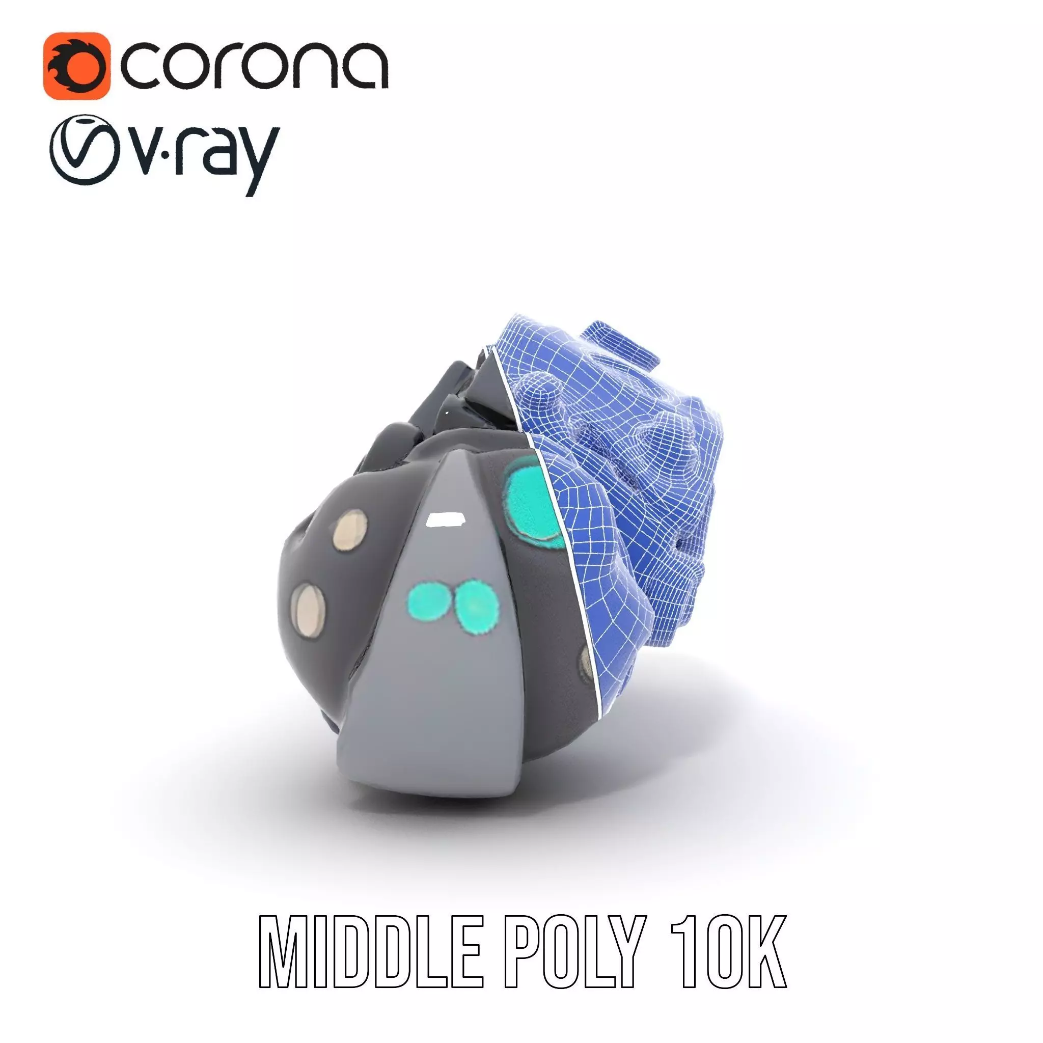 Futuristic Electronic Wristband Model Pack Low-poly 3D model_25