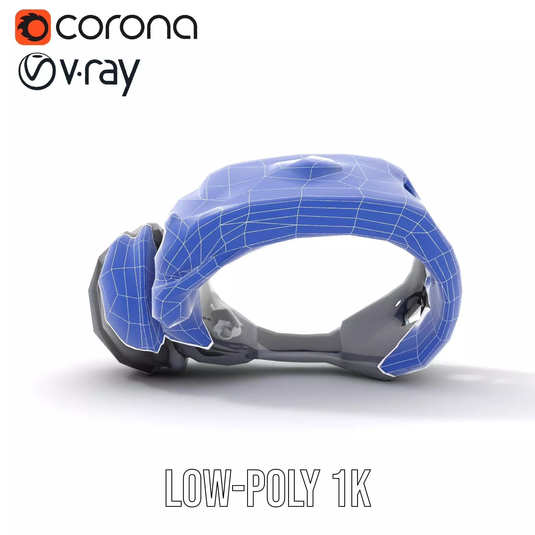 Futuristic Electronic Wristband Model Pack Low-poly 3D model_26