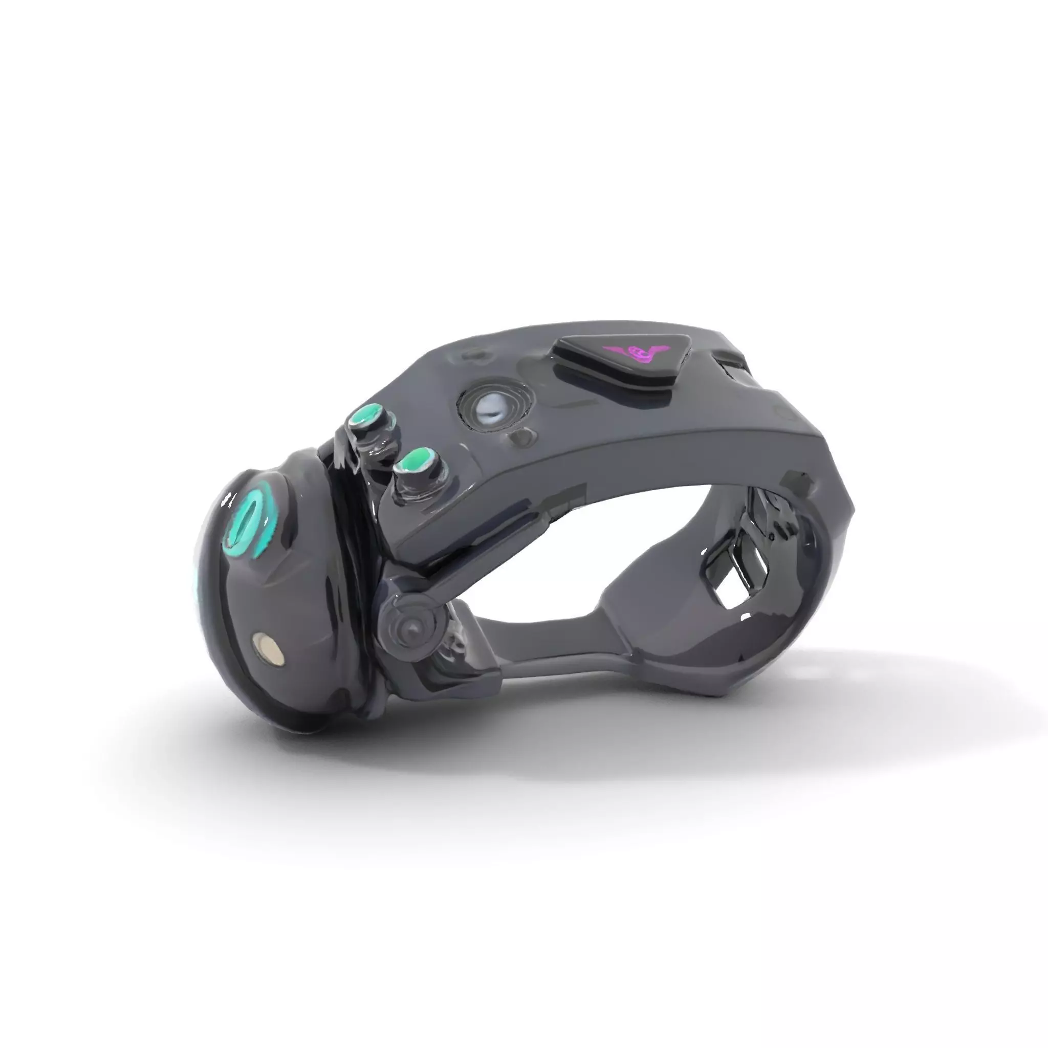 Futuristic Electronic Wristband Model Pack Low-poly 3D model_14