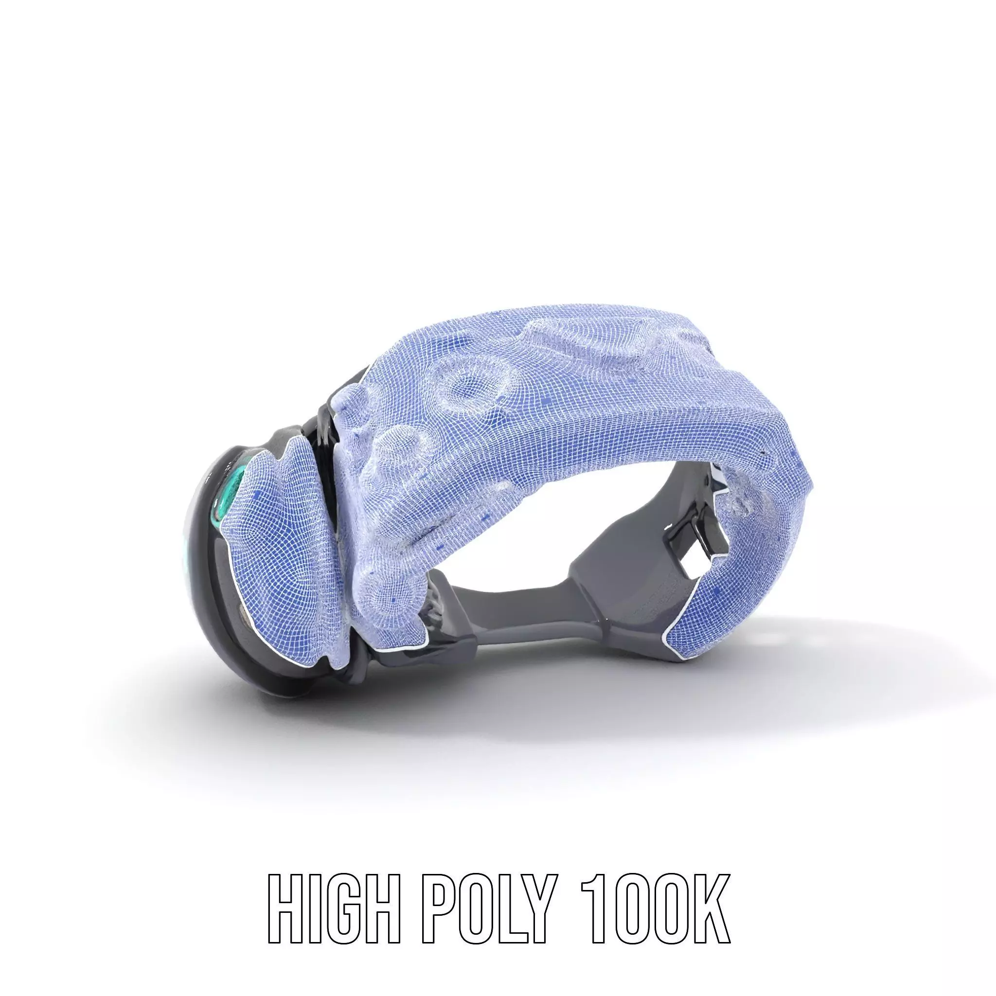 Futuristic Electronic Wristband Model Pack Low-poly 3D model_5