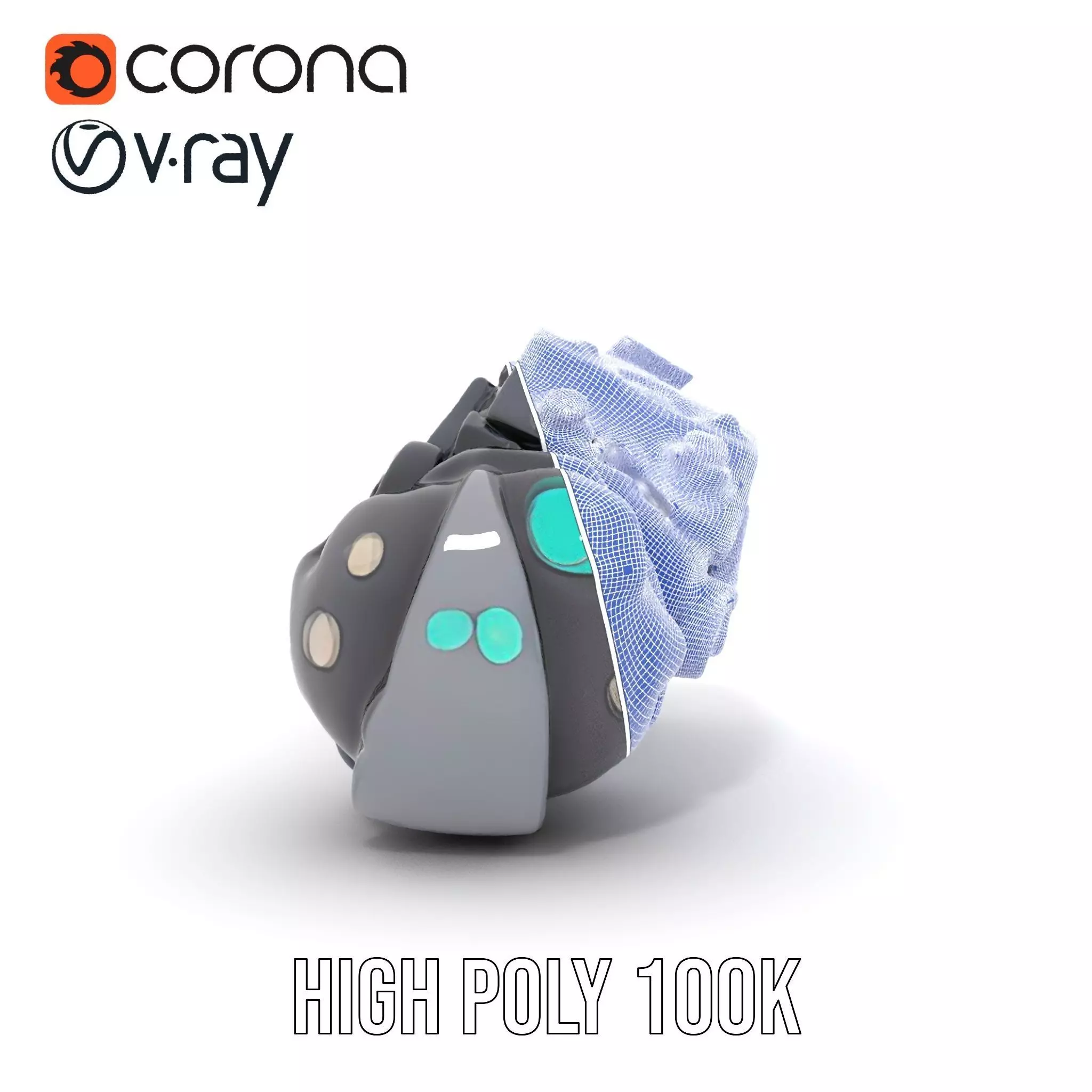 Futuristic Electronic Wristband Model Pack Low-poly 3D model_35