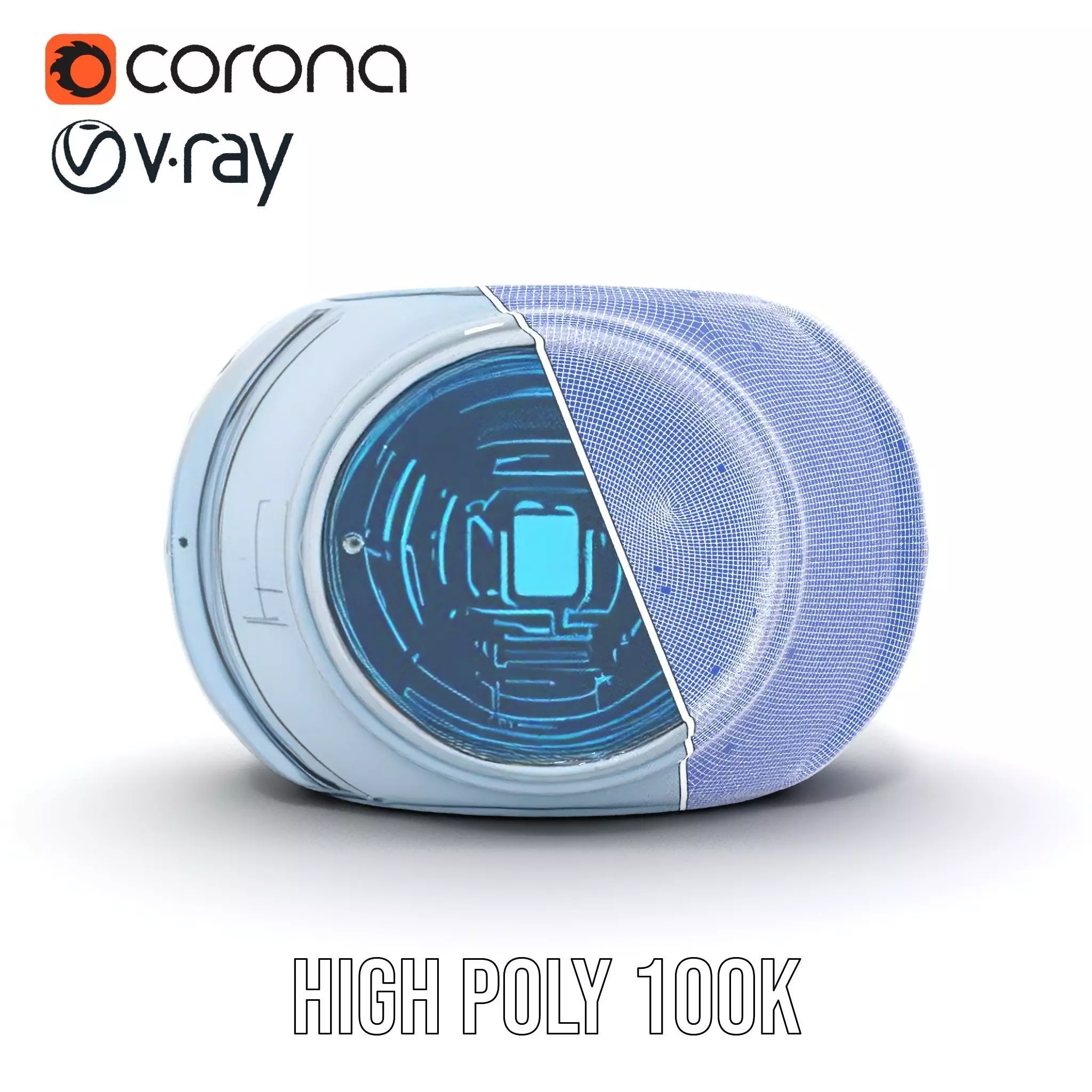 Futuristic WallMounted Control Panel Model Pack Low-poly 3D model_33