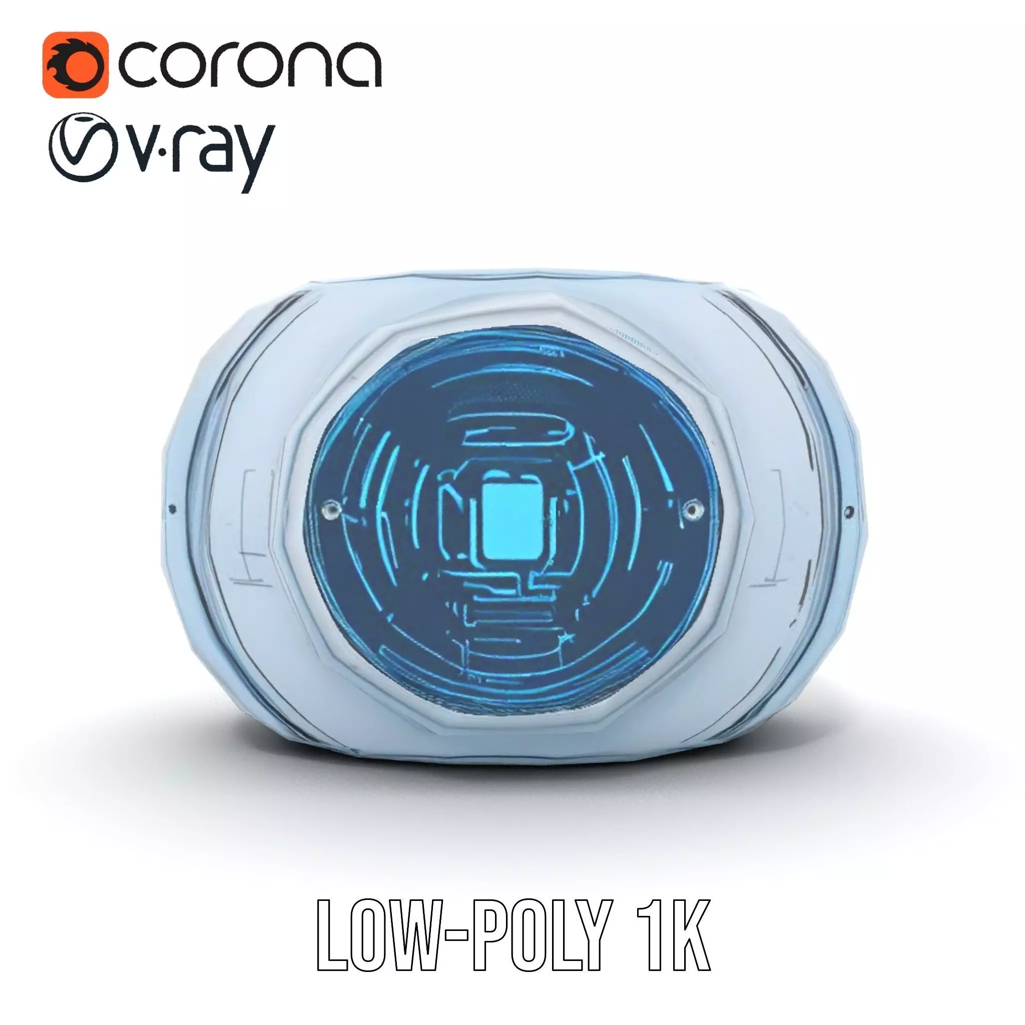 Futuristic WallMounted Control Panel Model Pack Low-poly 3D model_13