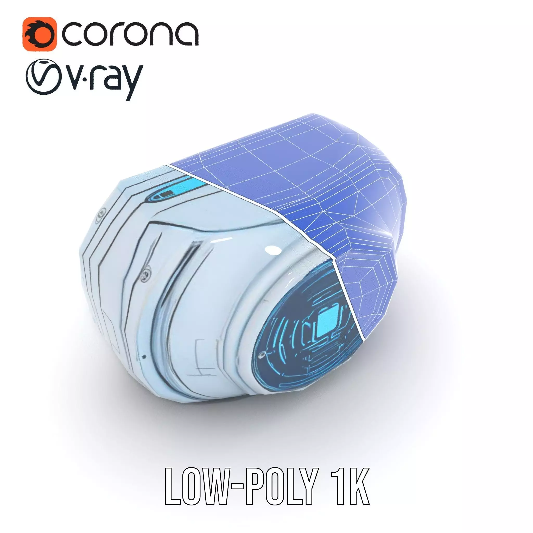 Futuristic WallMounted Control Panel Model Pack Low-poly 3D model_25