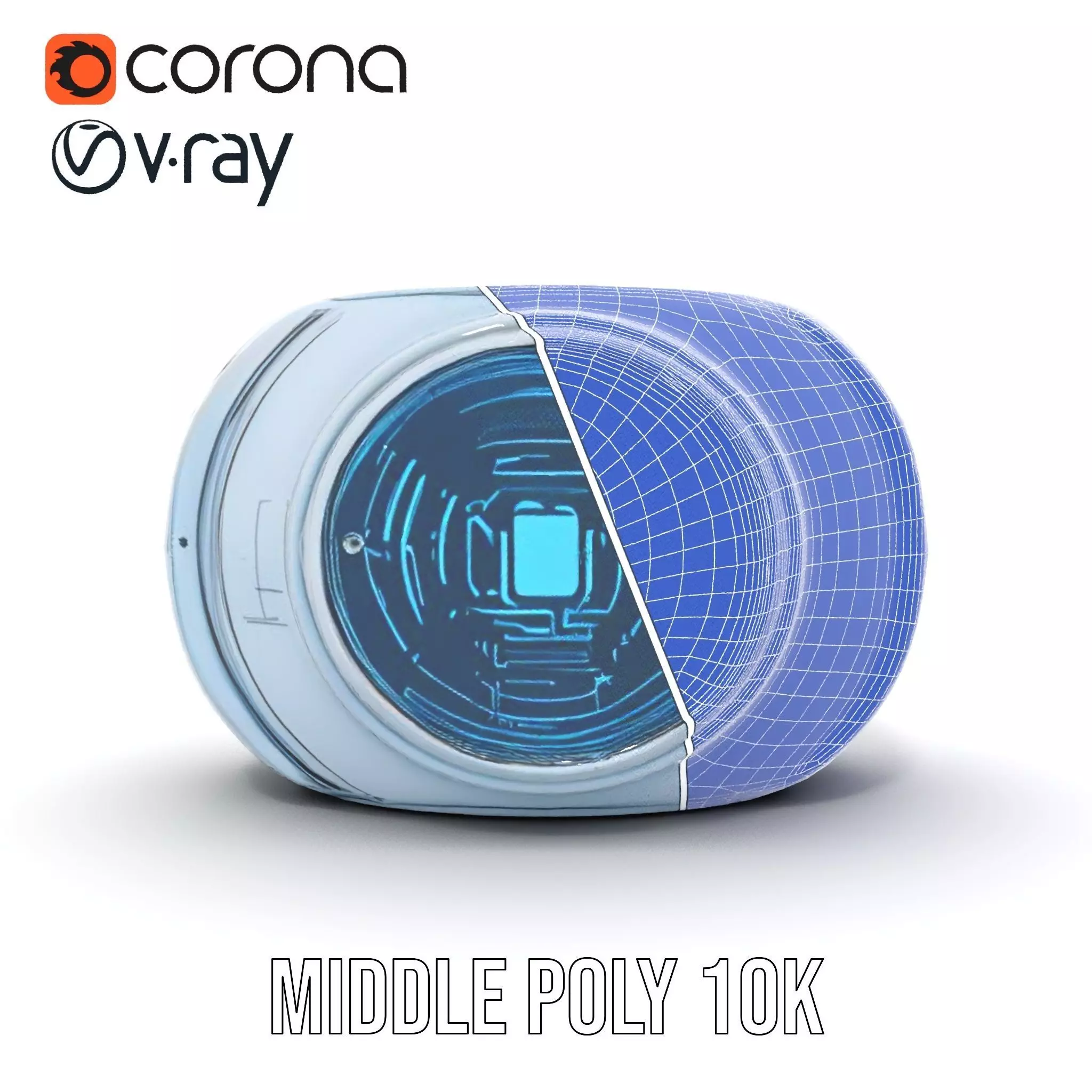 Futuristic WallMounted Control Panel Model Pack Low-poly 3D model_19