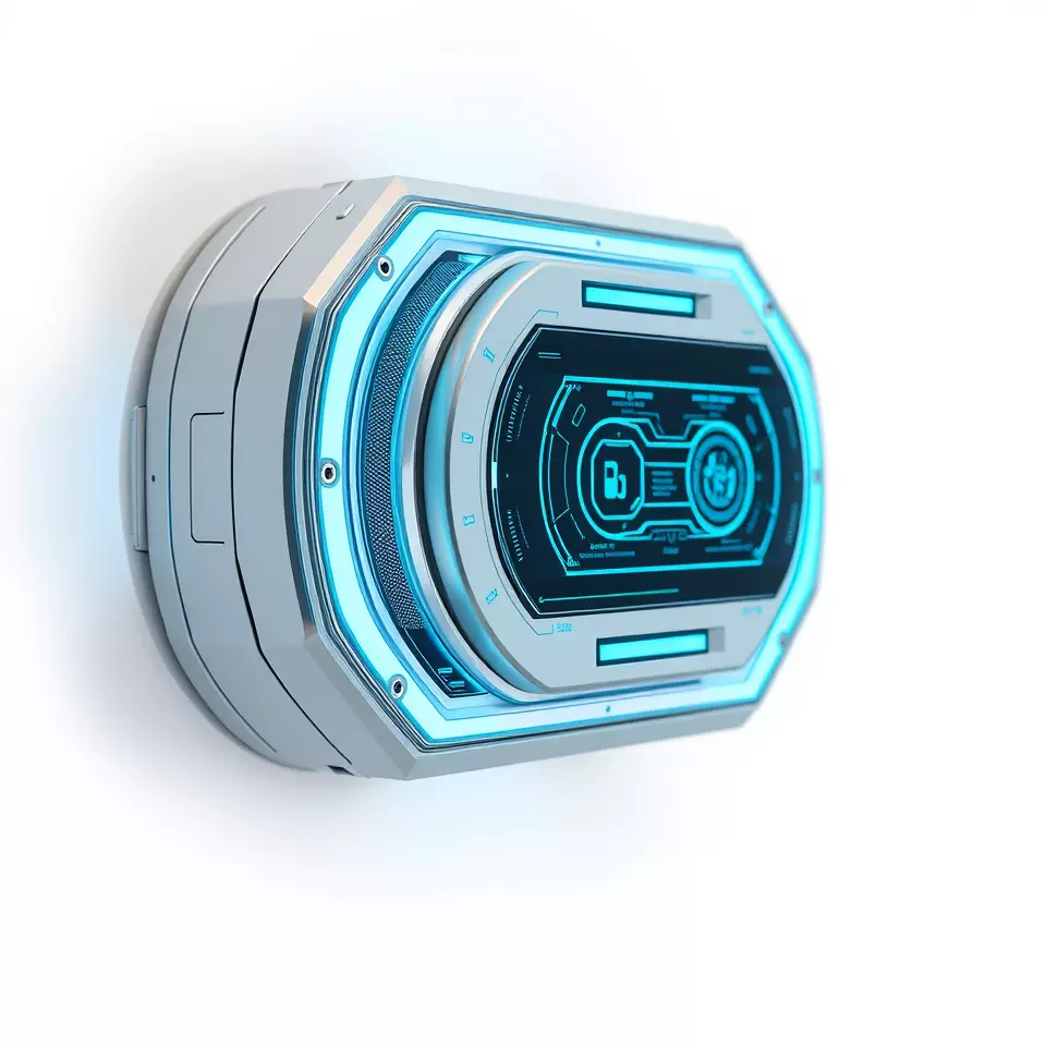 Futuristic WallMounted Control Panel Model Pack Low-poly 3D model_3