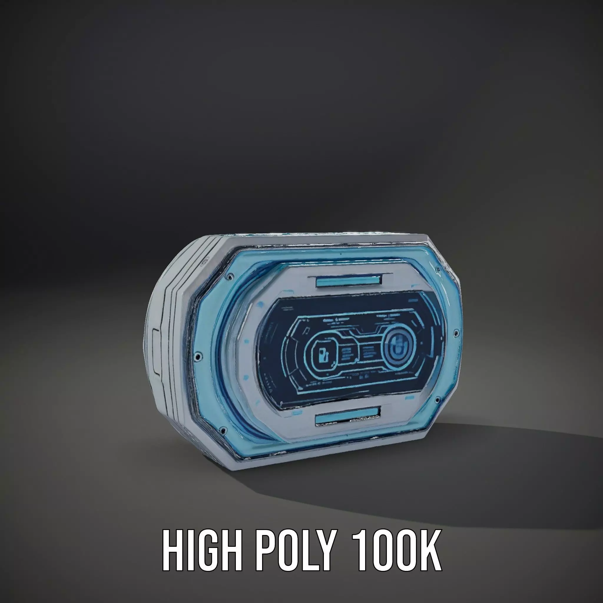 Futuristic WallMounted Control Panel Model Pack Low-poly 3D model_9