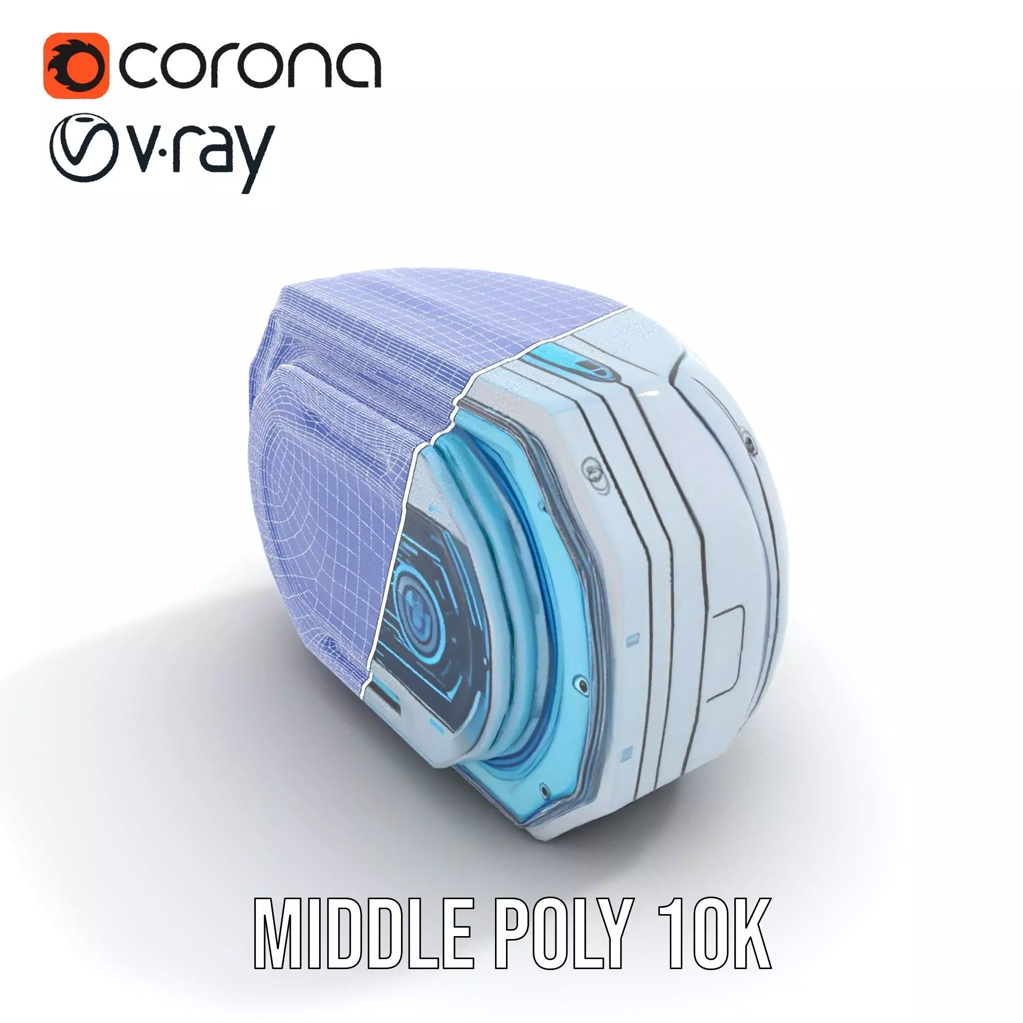 Futuristic WallMounted Control Panel Model Pack Low-poly 3D model_24